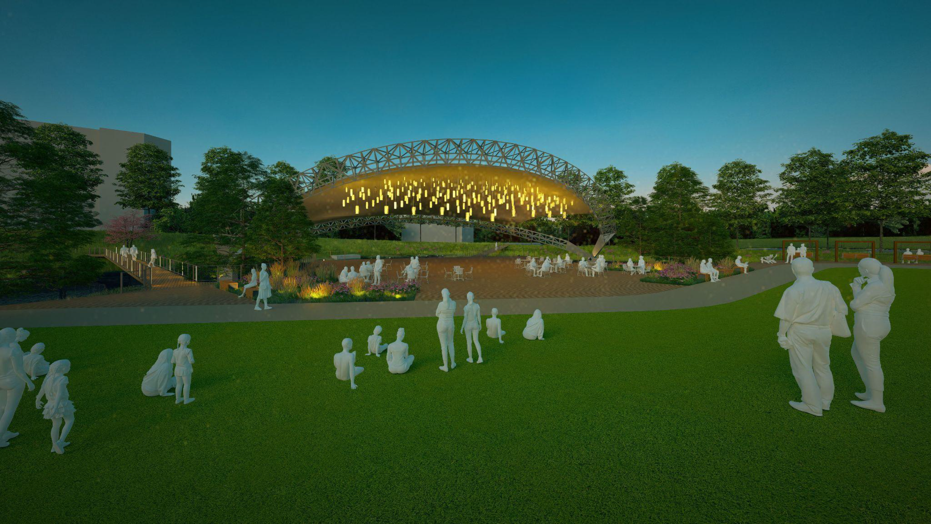 Bandshell rendering at Symphony Park. 