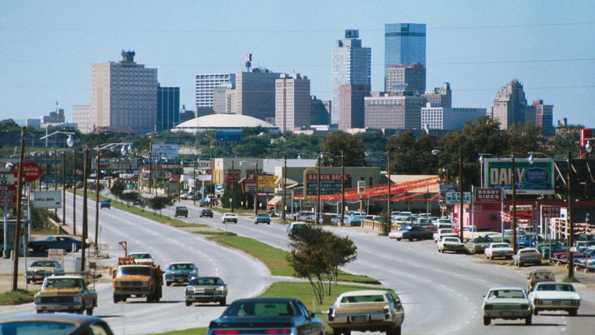 A 1974 photo of the Fort Worth skyline 