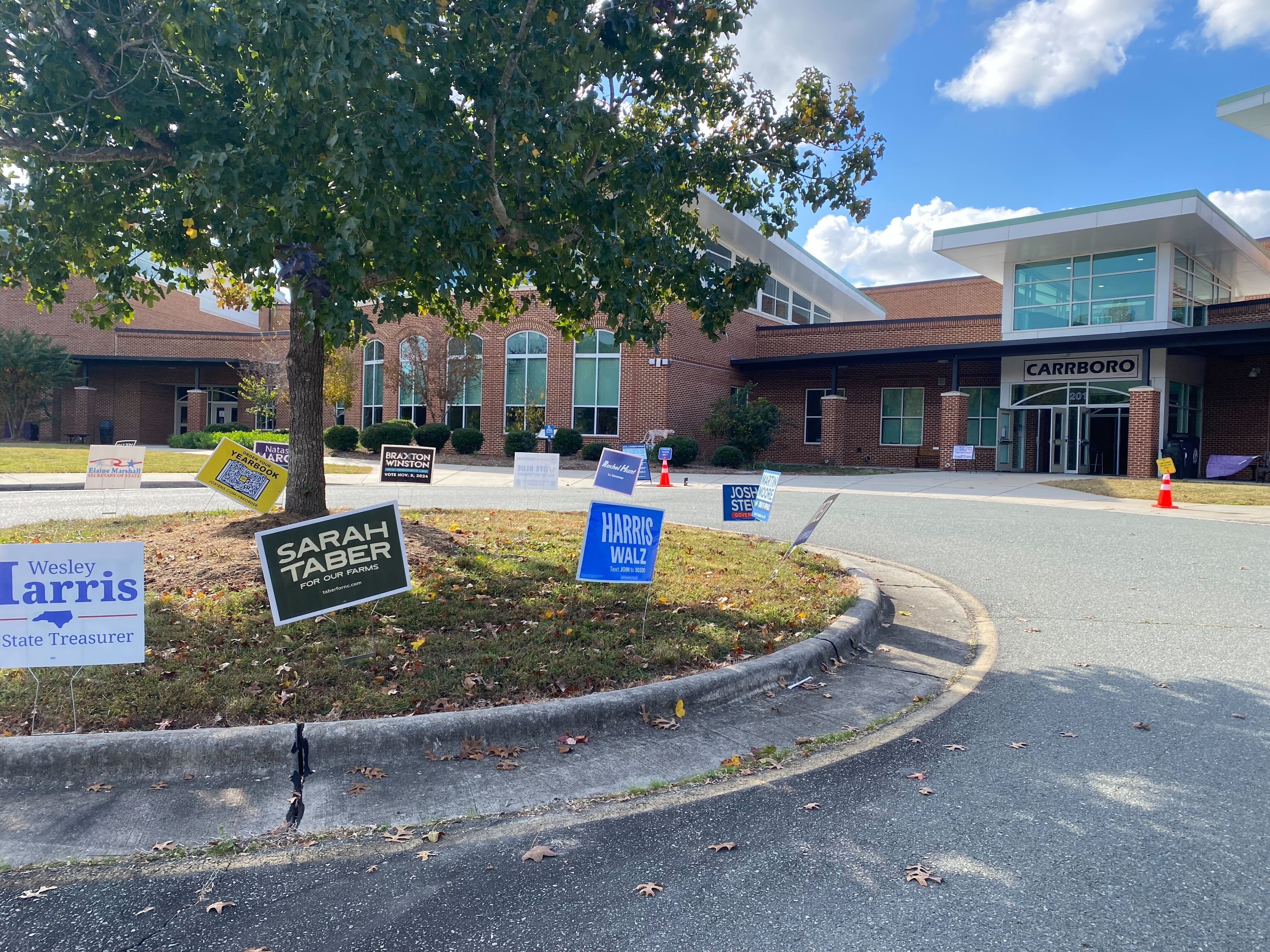 outside of a polling place in north carolina