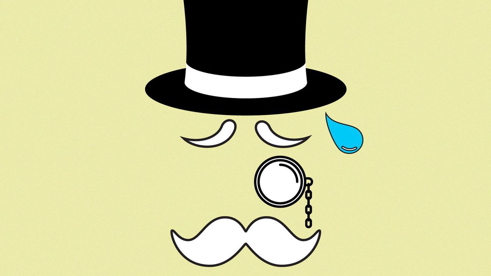 Illustration of a sweating Monopoly Man