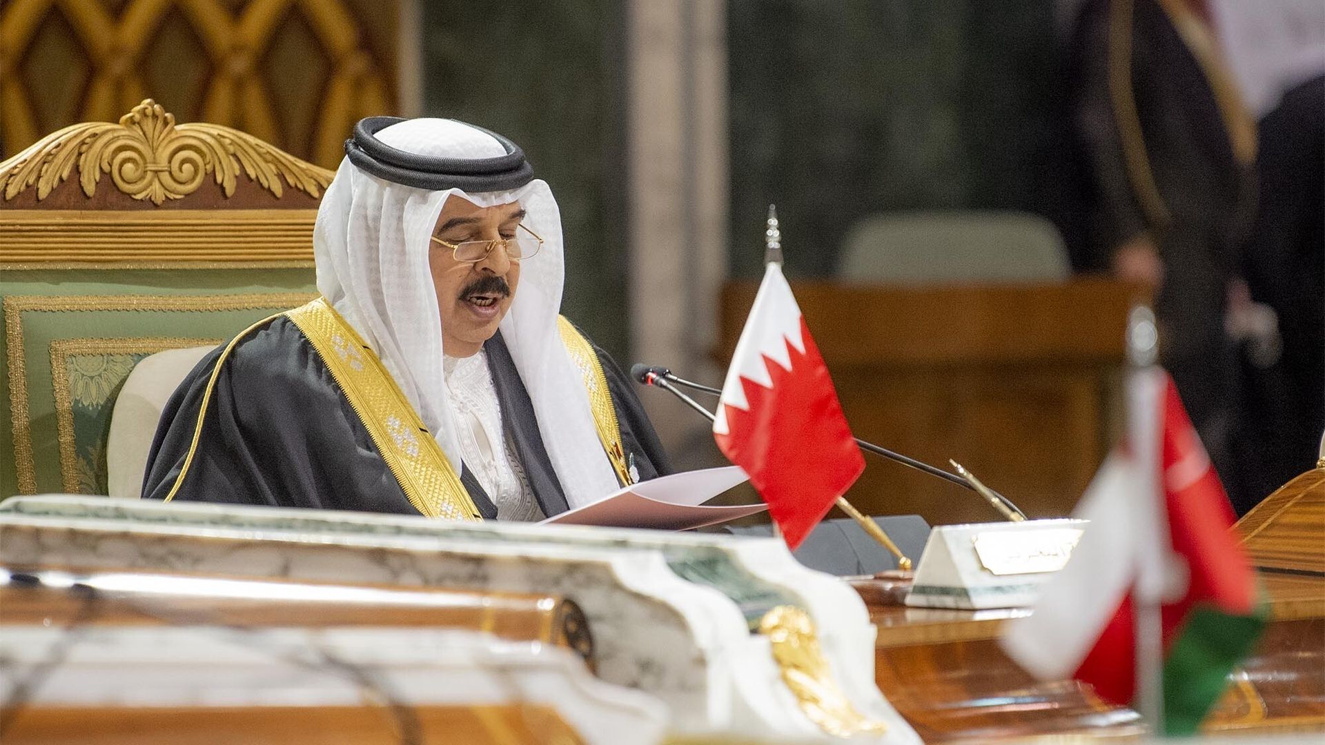  King of Bahrain Hamad bin Isa Al Khalifa in December 2021. 