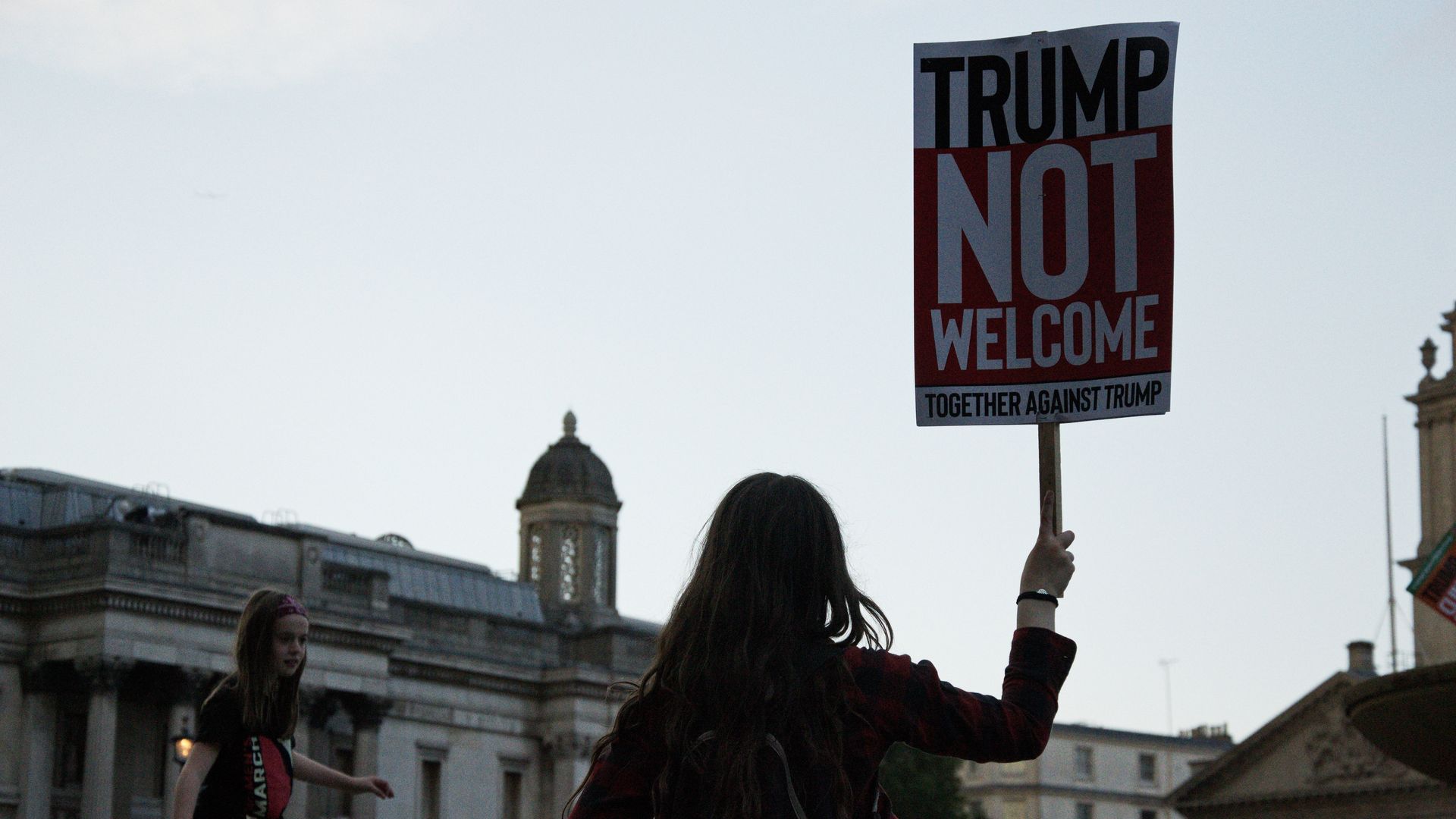 Thousands of protesters marched through central London in protest of Donald Trump's visit on Friday 13, July 2018. The organizers identified the turnout to be 250,000 people once the protest began. 