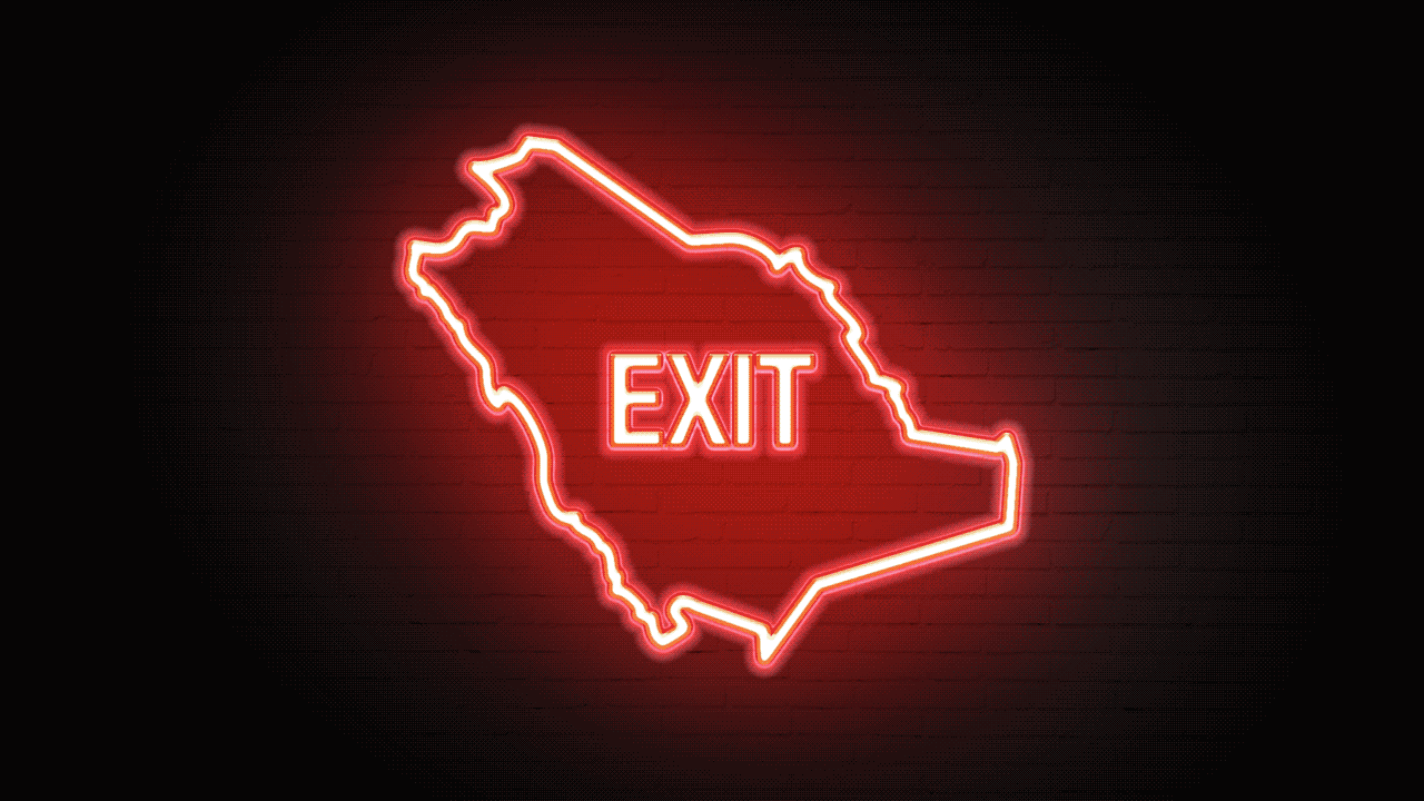 The Saudi exit sign