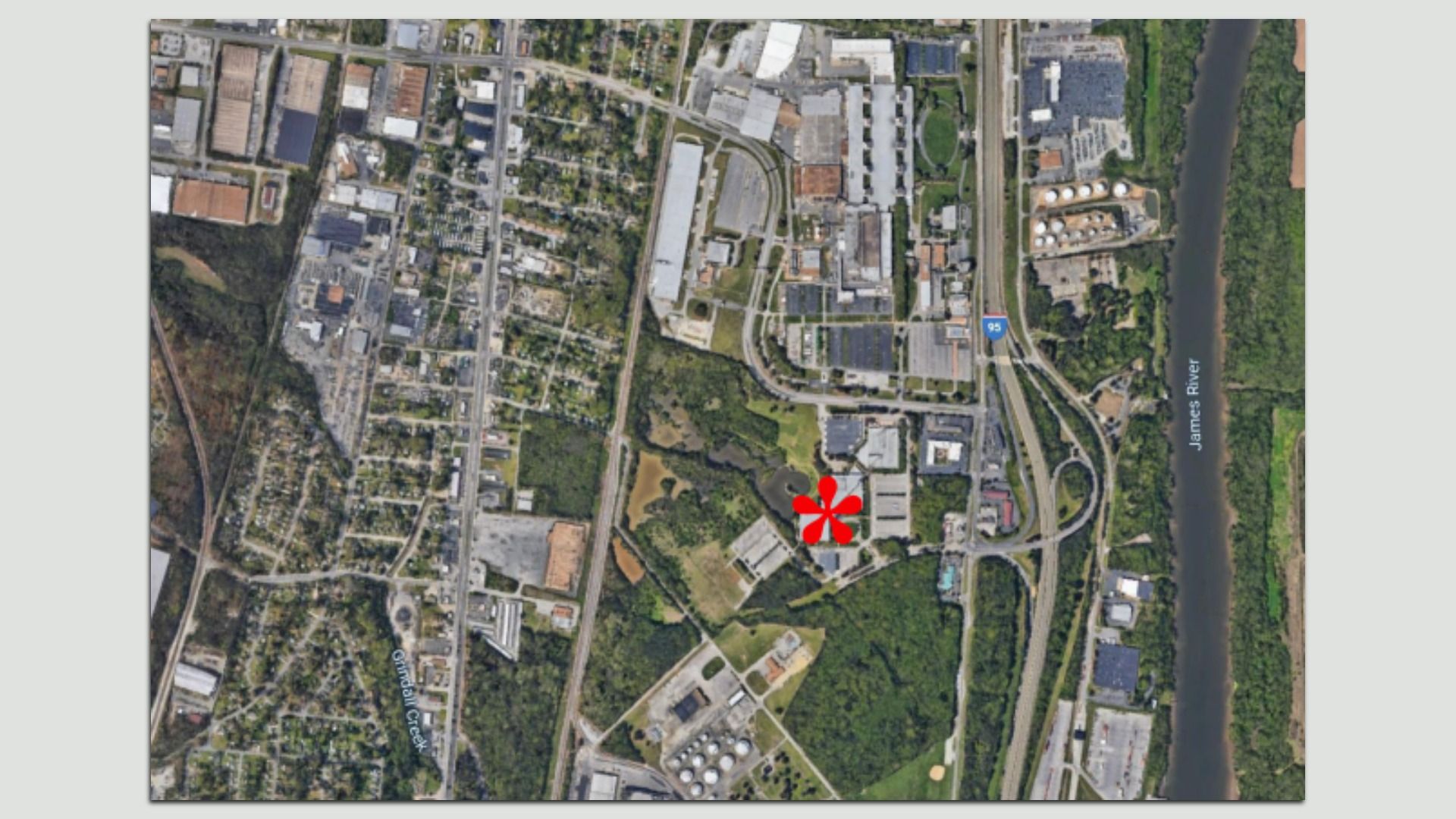 a map of south richmond from air 