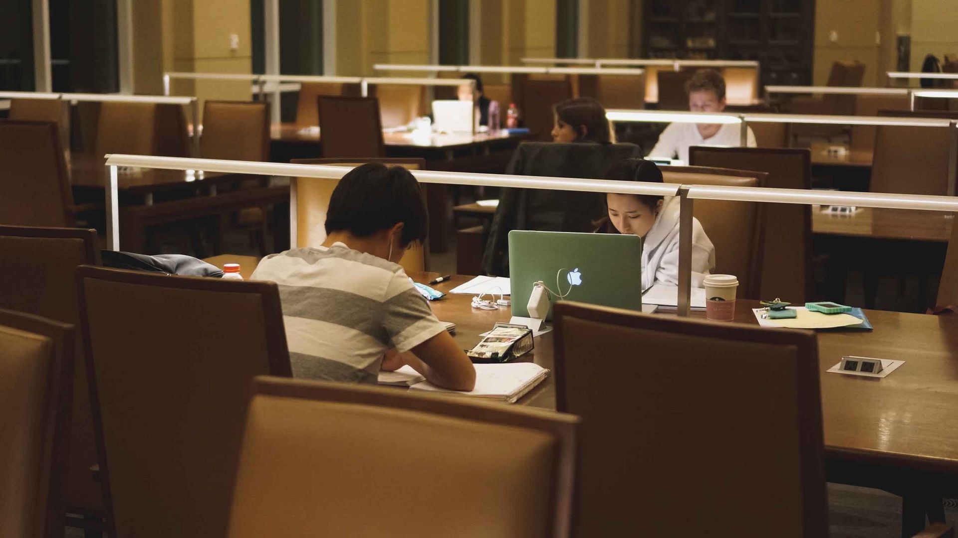 Students studying