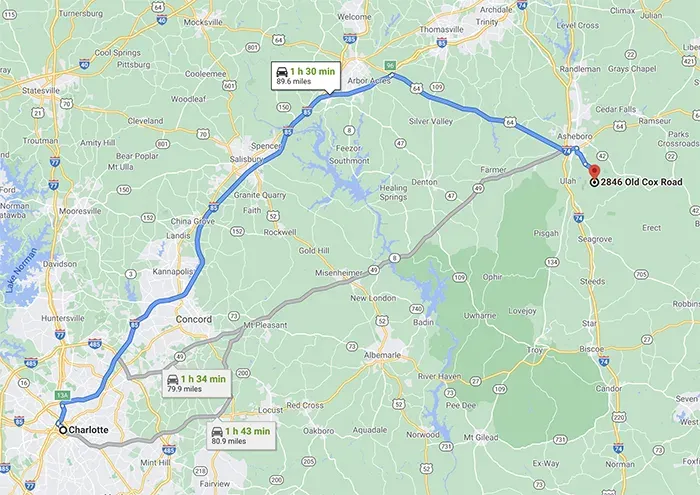 getaway tiny cabin map