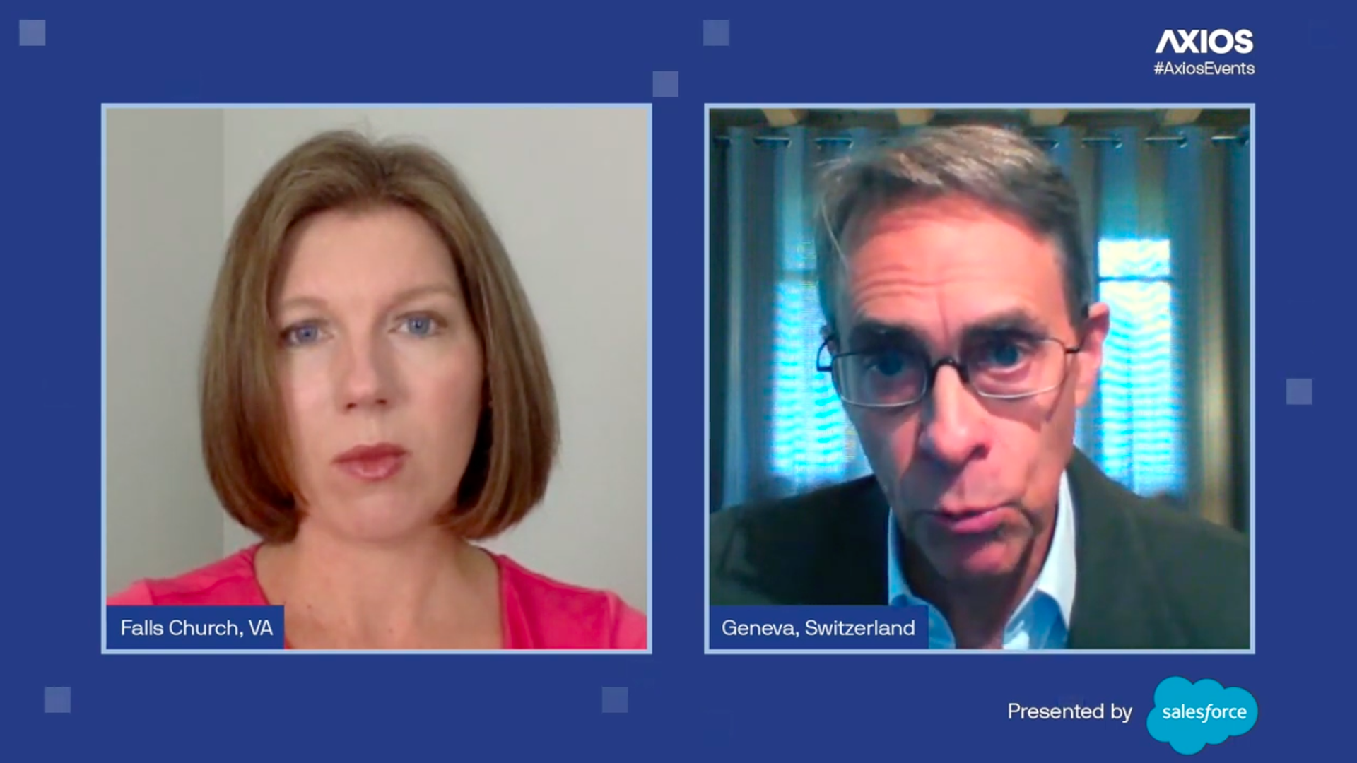 Screenshot of Kim Hart and Kenneth Roth