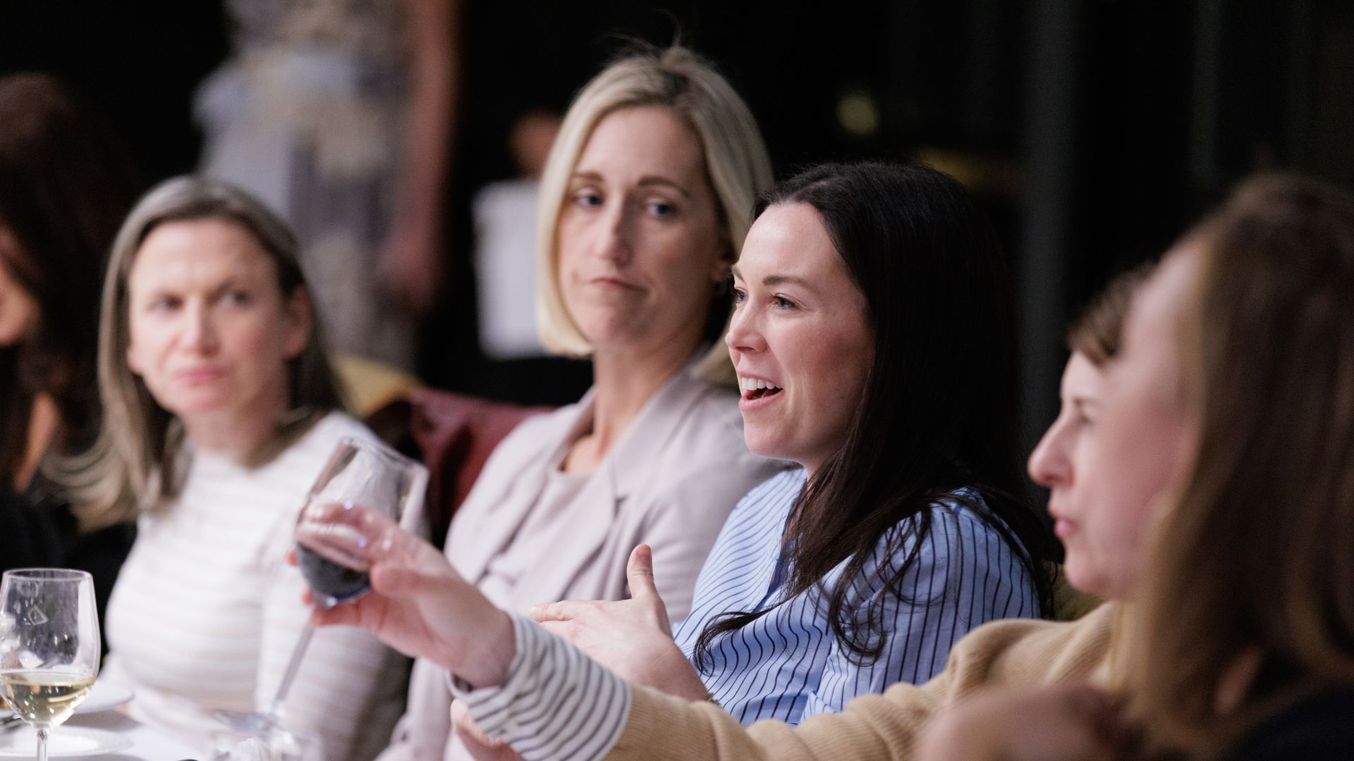 Eleanor Hawkins leads the discussion.