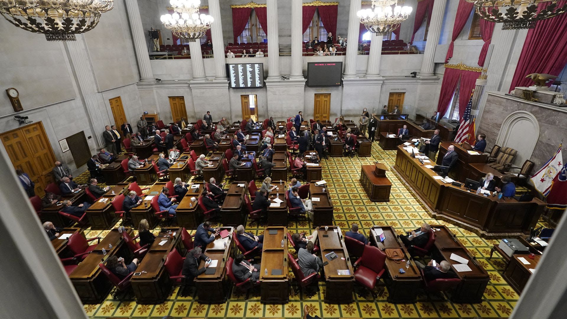 The Tennessee House chambers in 2021. 