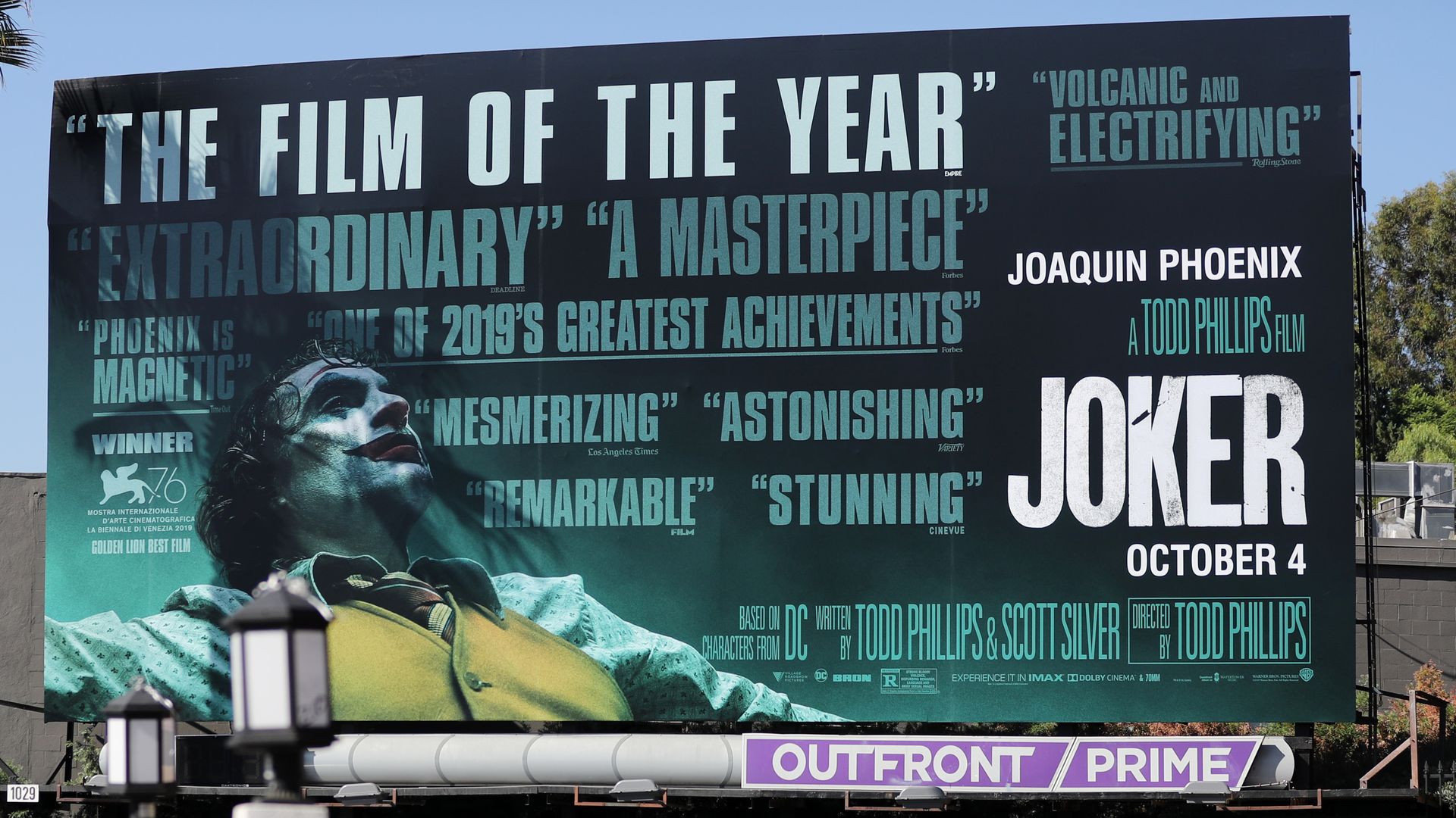 A billboard for "Joker"