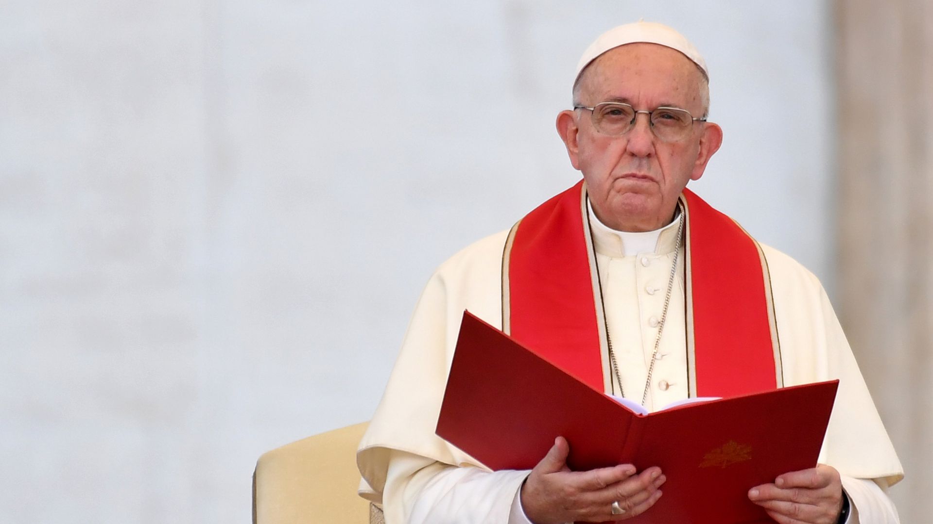 Pope Francis giving a speech