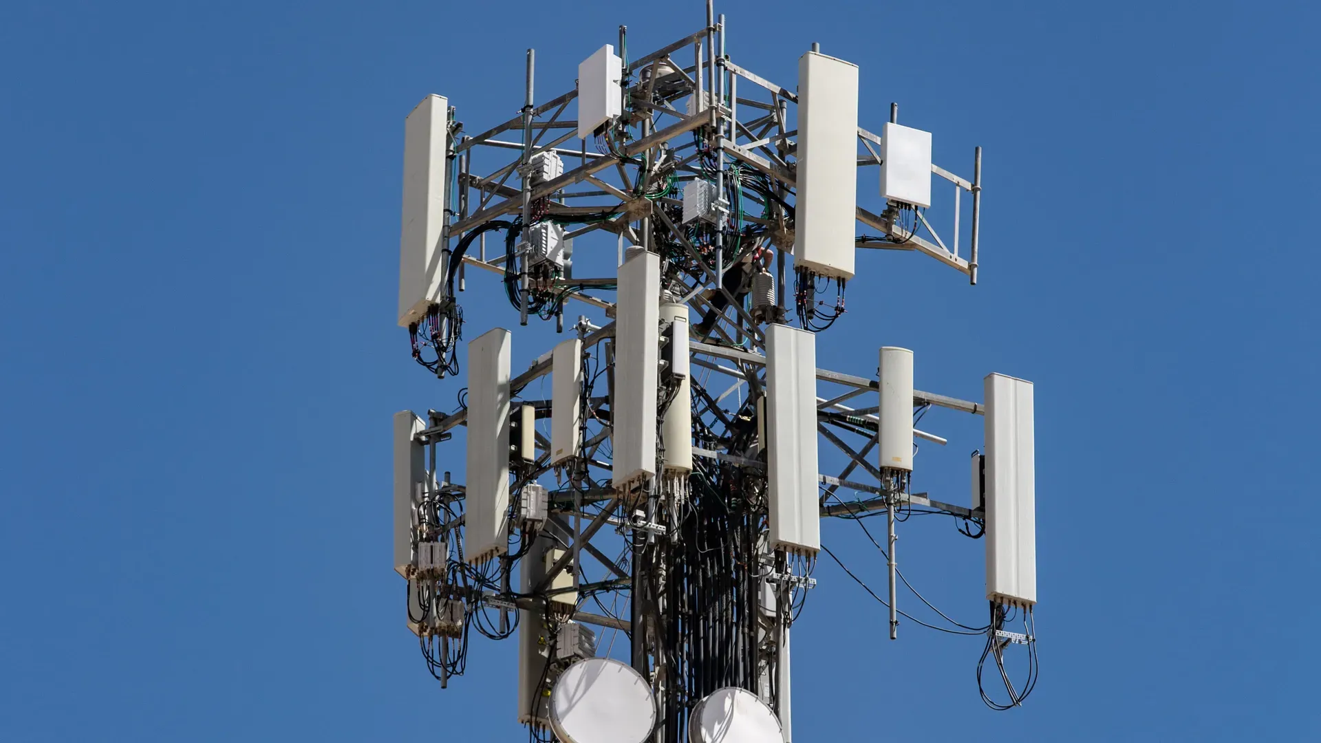 photograph of a cell tower