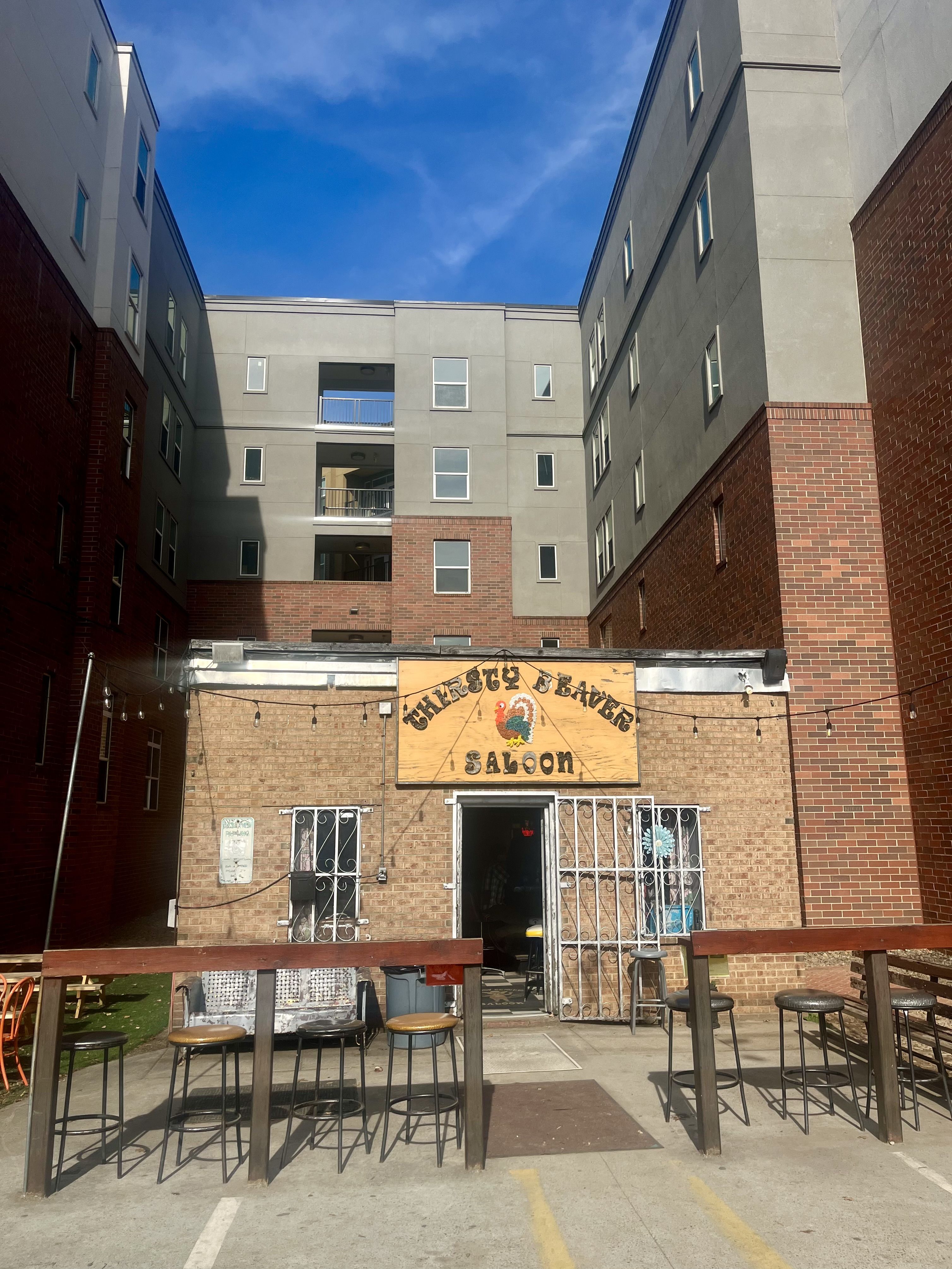 Outside of small bar