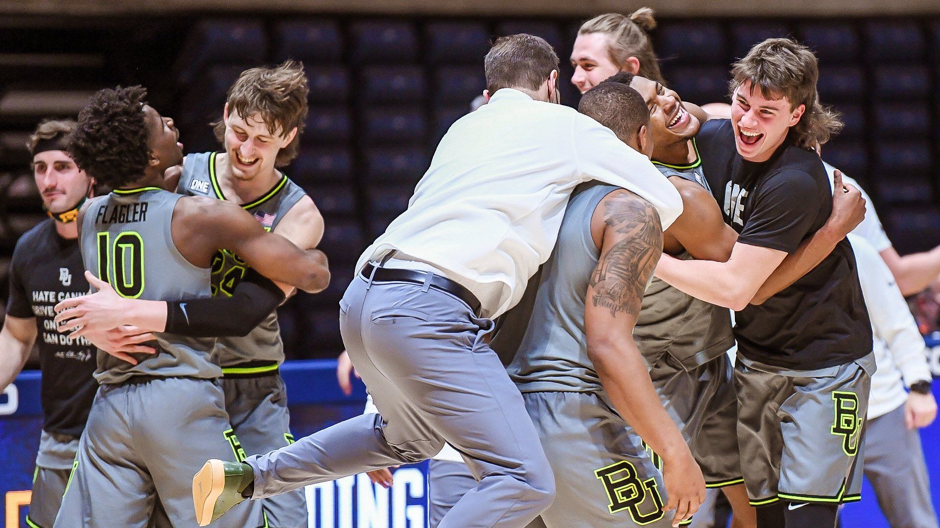 Baylor celebrating