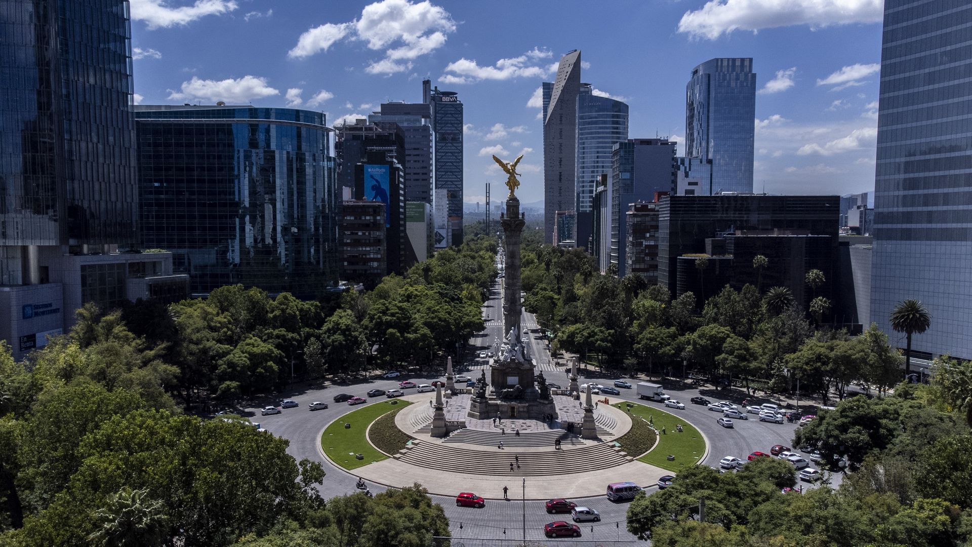 The Angel of Independence monument on Paseo de la Reforma in Mexico City, Mexico, on Thursday, Sept. 22, 2022. Photo: Cesar Rodriguez/Bloomberg via Getty Images