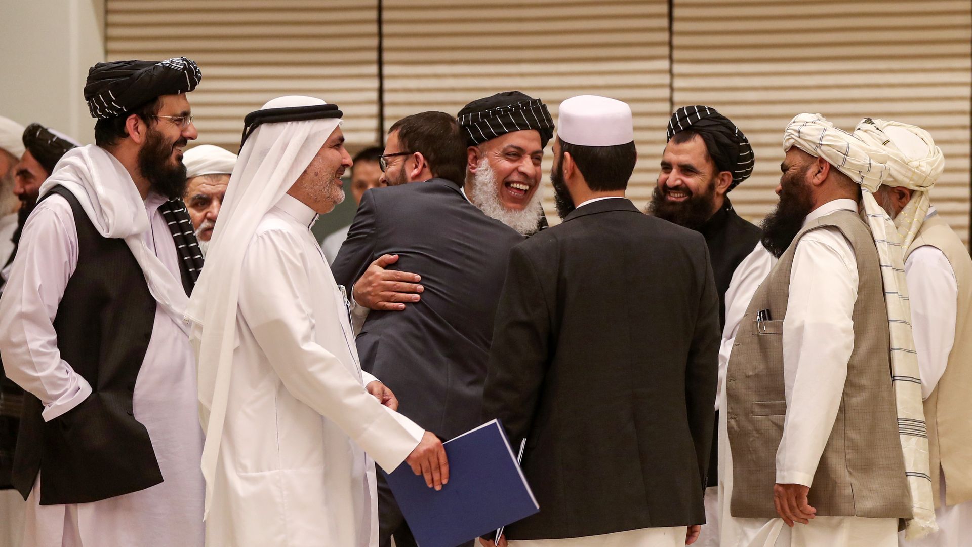 Taliban negotiators in Qatar