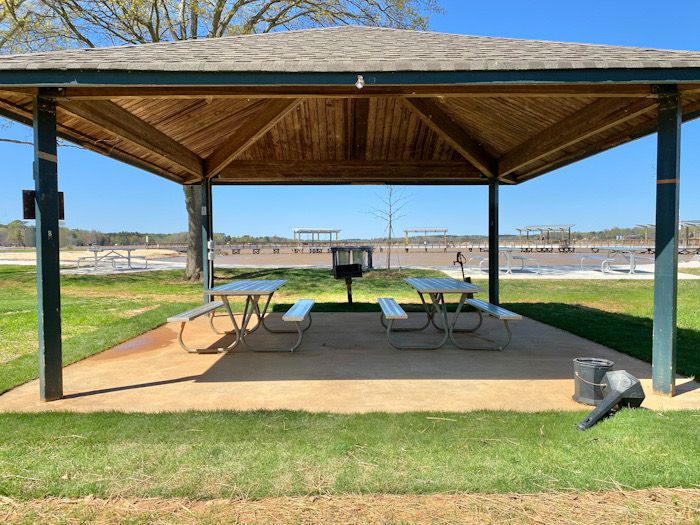 Picnic shelter at Ebenezer Park Lake Wylie, SC