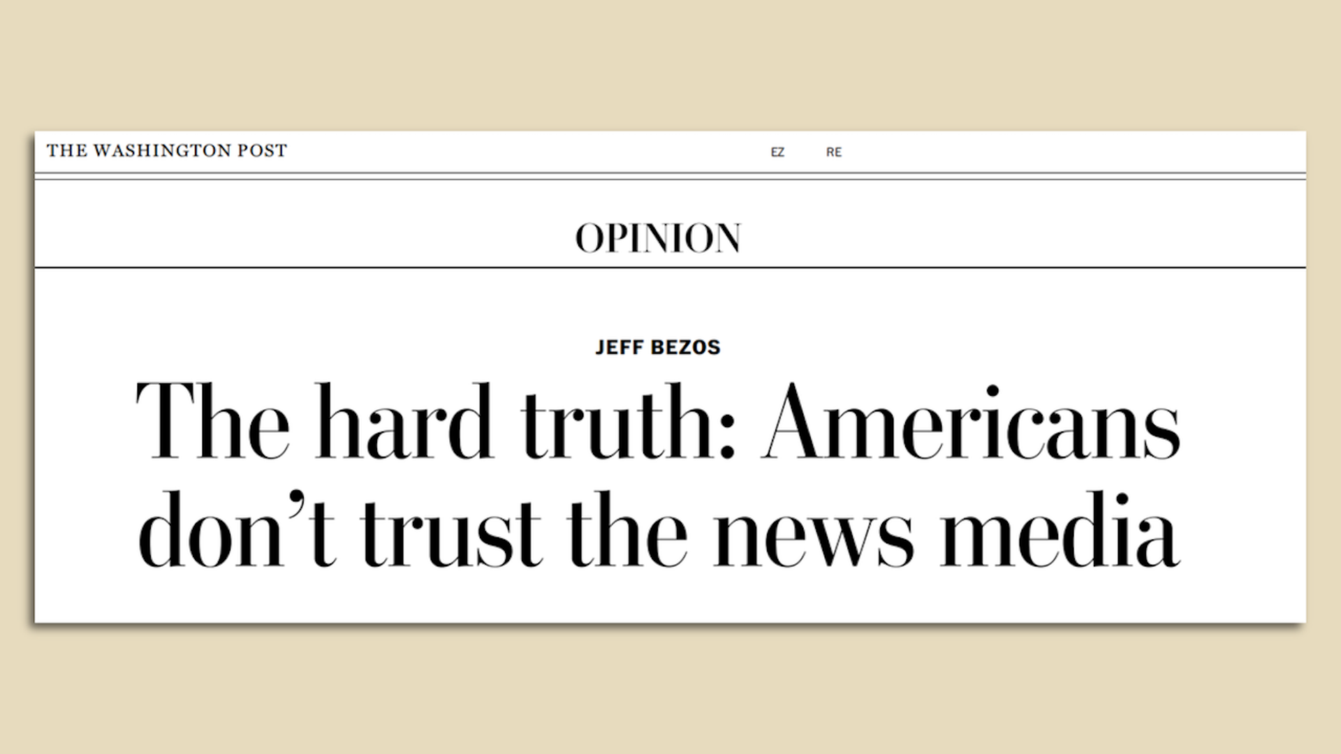 "A note from our owner" on page A21 of today's Washington Post.