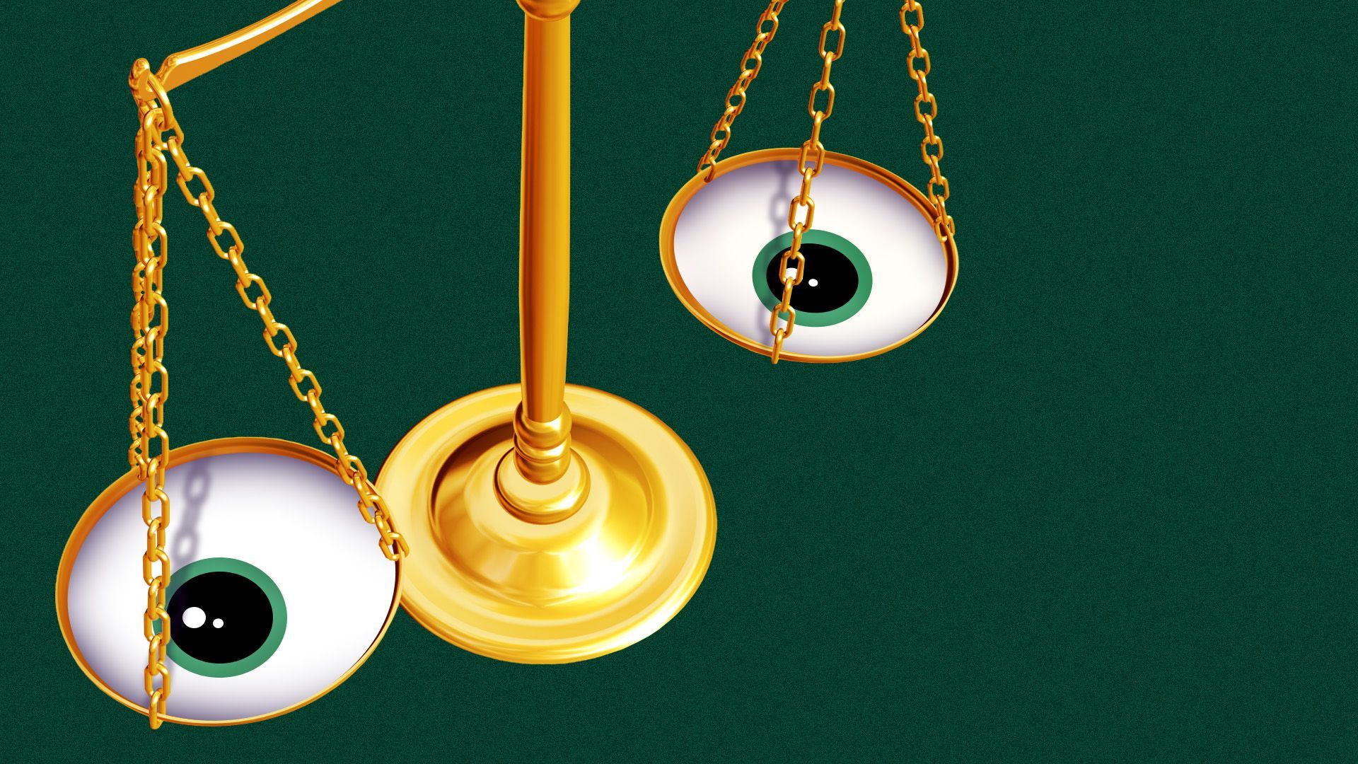 Illustration of a scale with eyes for plates