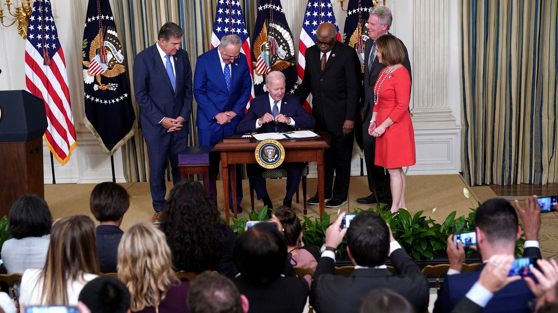 President Biden in the State Dining Room on Tuesday.