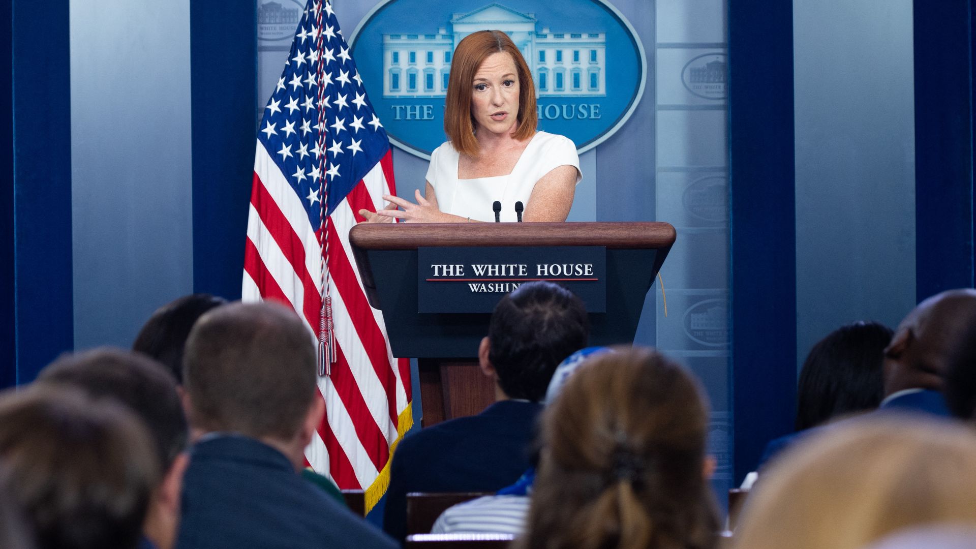 White House press secretary Jen Psaki during a press briefing on July 8.