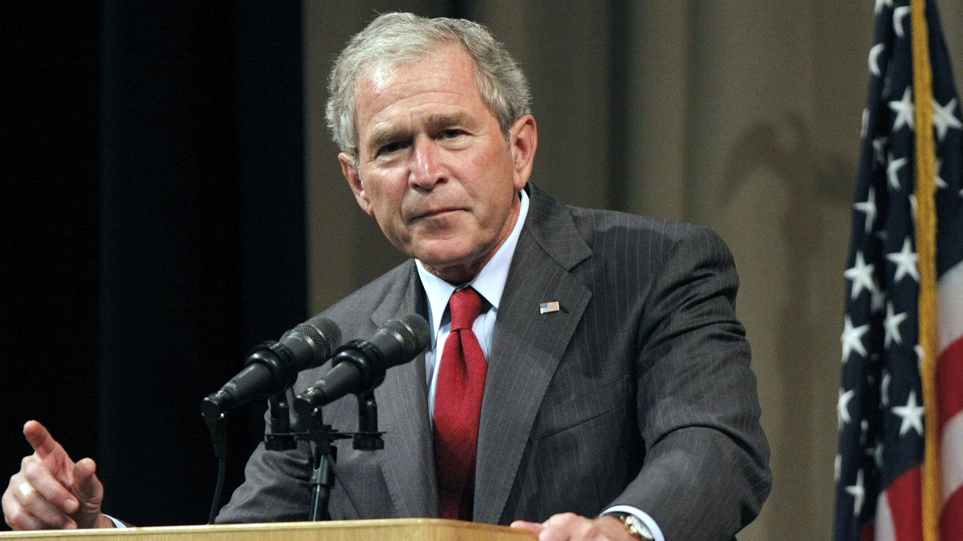 Goerge Bush in Michigan in 2009. Photo: Bill Pugliano/Getty Images