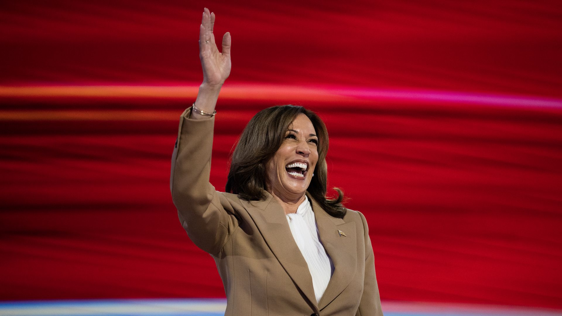 Vice President Kamala Harris addresses the Democratic National Convention at the United Center in Chicago, Ill., on Monday, August 19, 2024