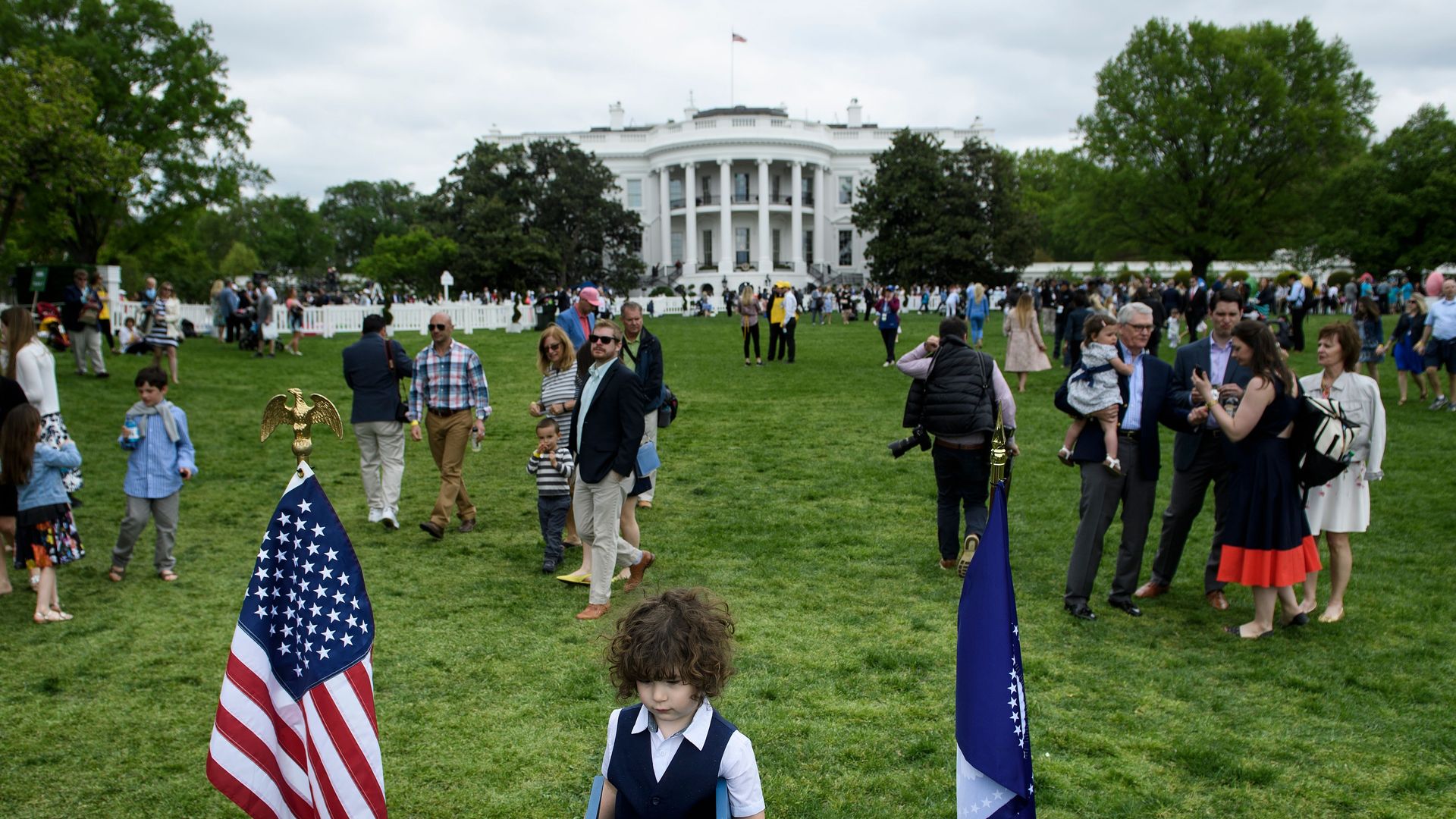 Picture of the crowd during the 2019 White House Easter Egg Roll
