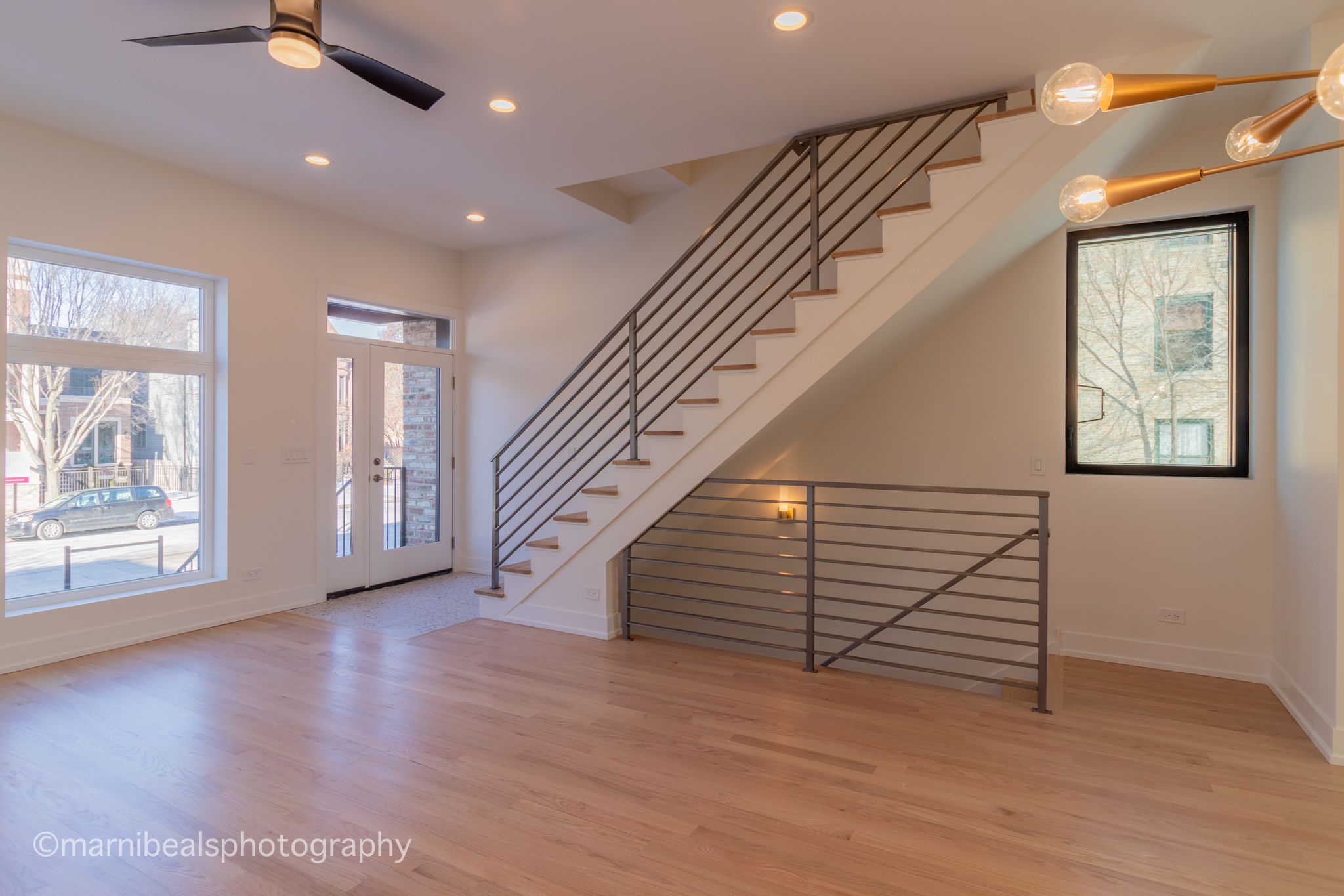 staircases in main living room