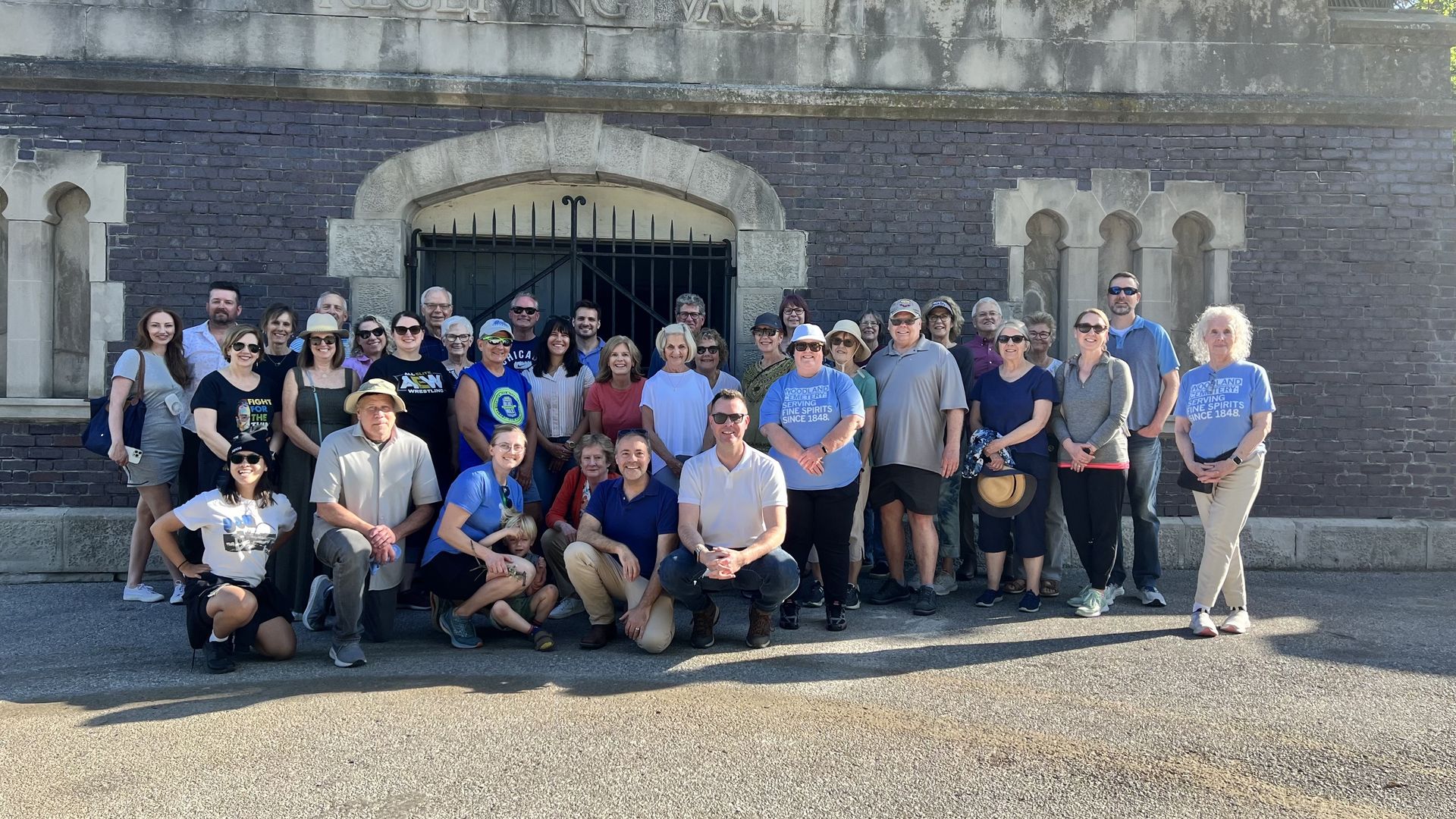 A photo of Woodland Cemetery.