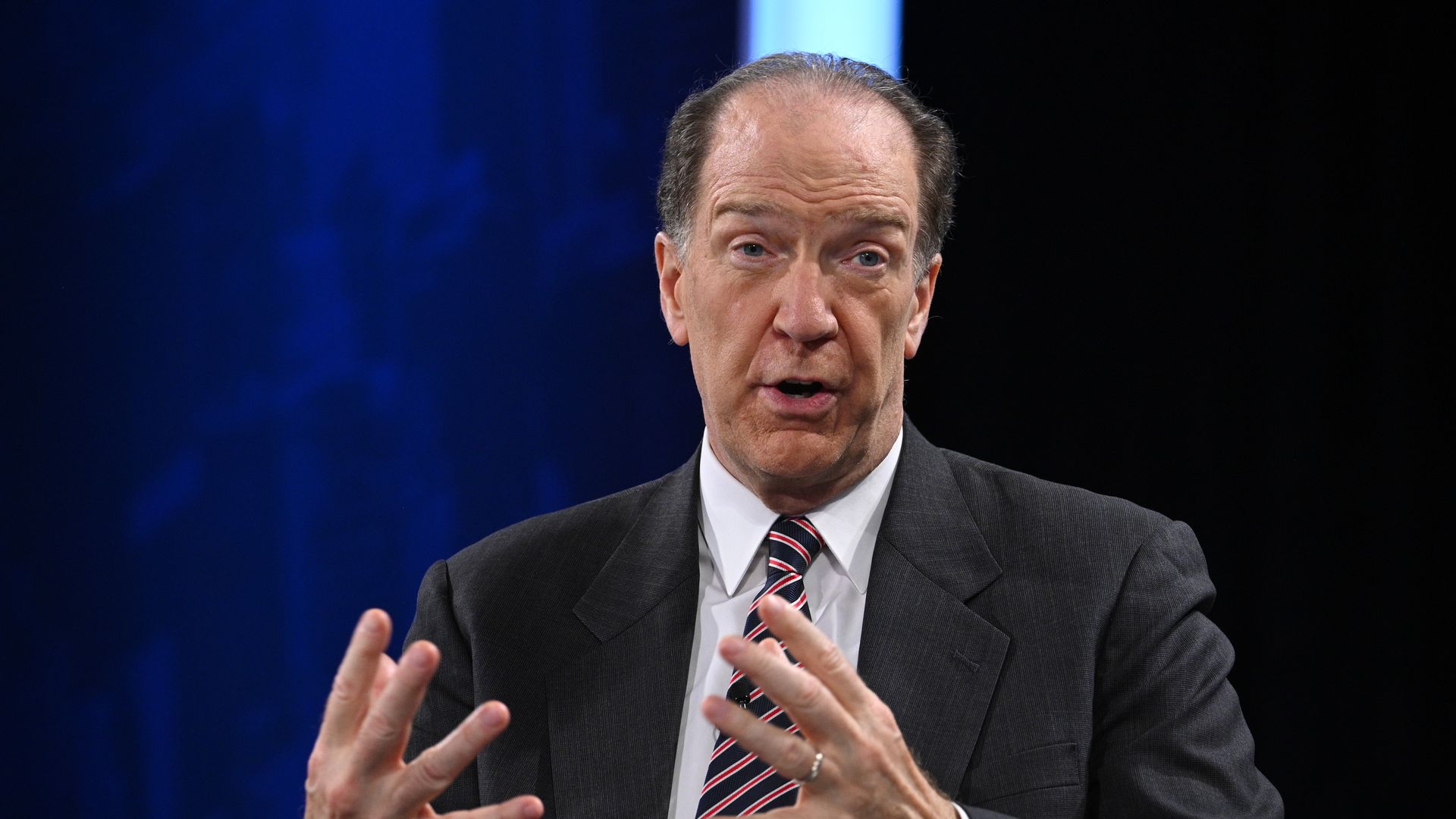 David Malpass, President, The World Bank Group, speaks on stage during The 2022 Concordia Annual Summit 