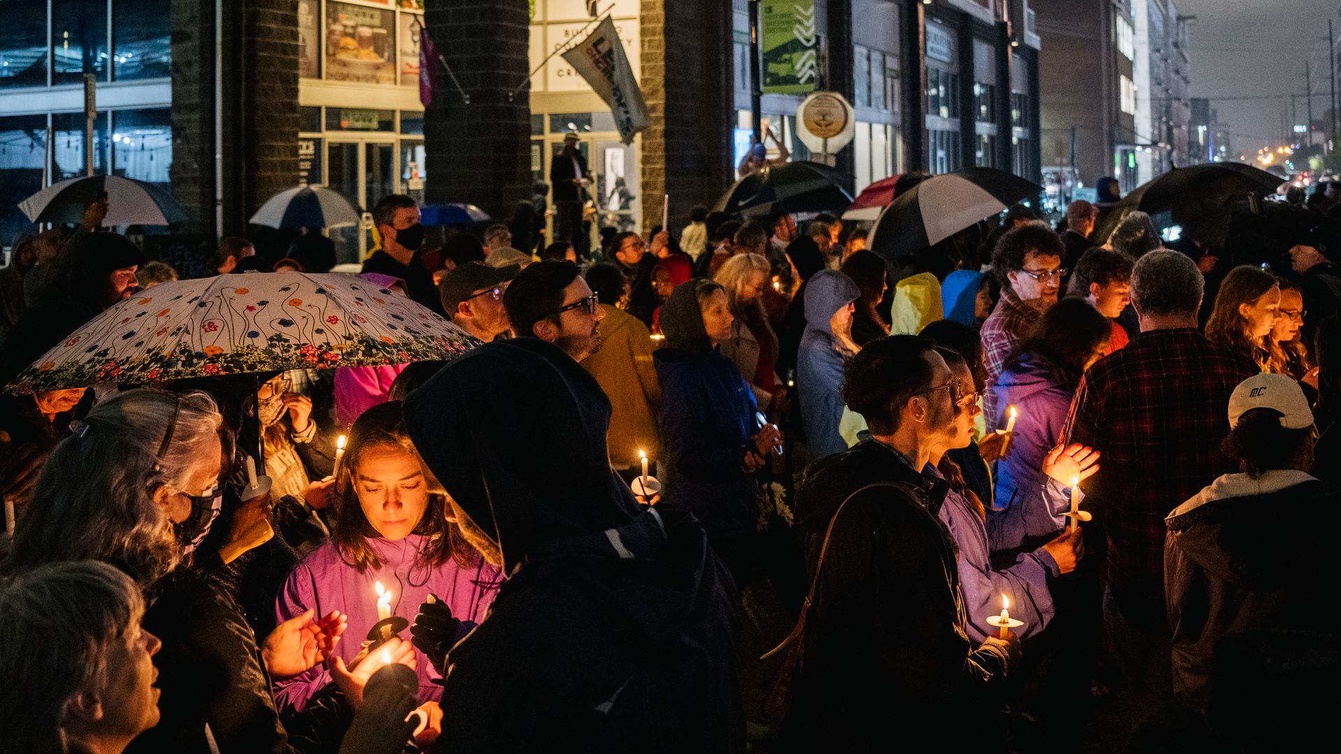 : People partake in a candlelight vigil in the Greenwood district during commemorations of the 100th anniversary of the Tulsa Race Massacre on May 31, 2021 in Tulsa, Oklahoma