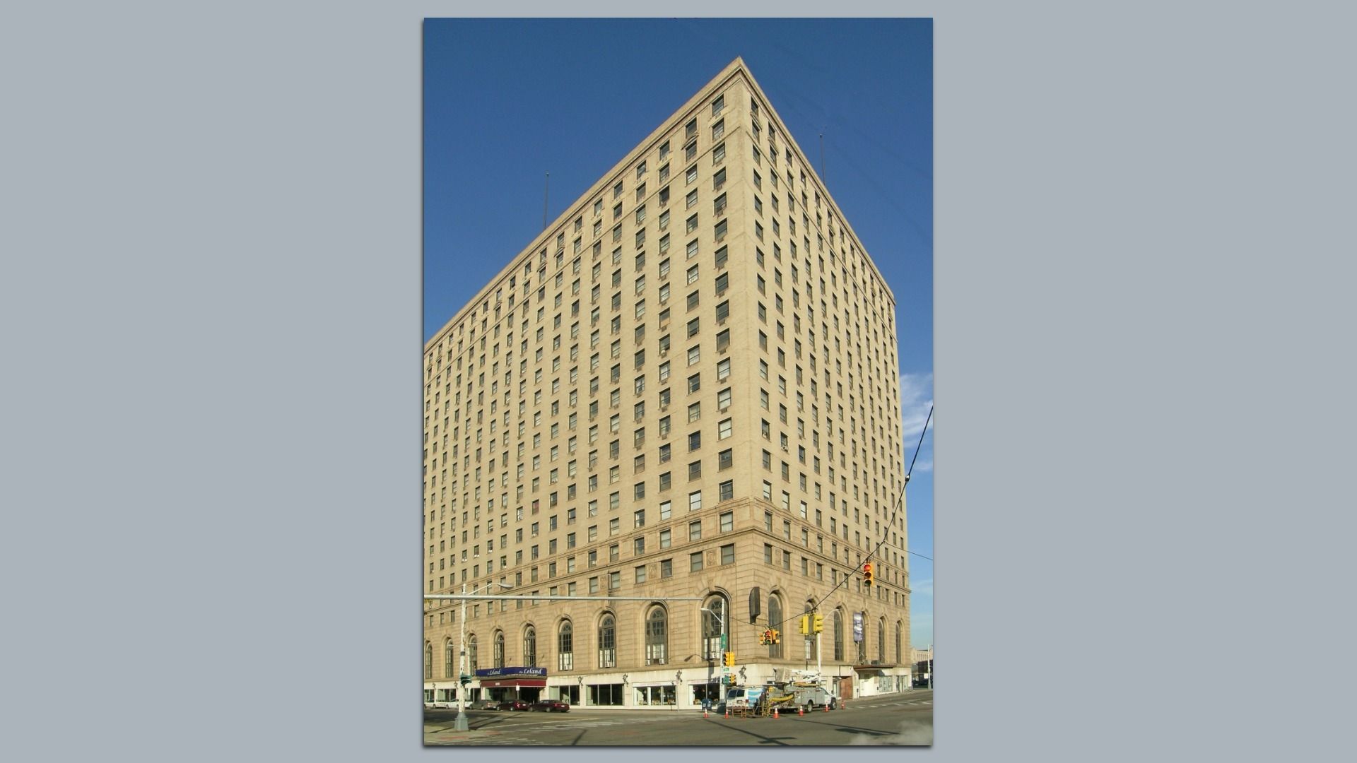 Detroit's Leland Hotel building. 