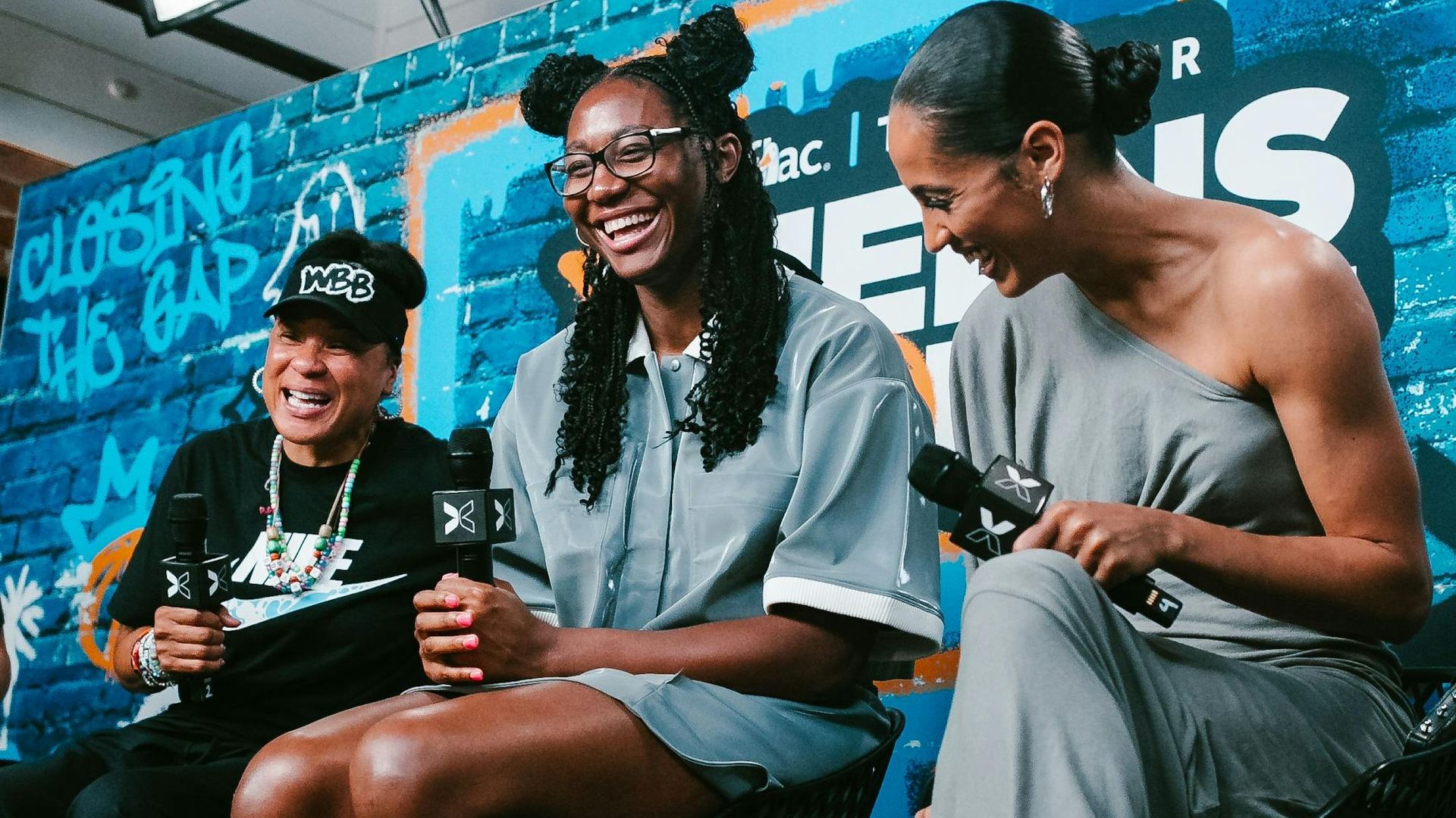 Aliyah Boston, Skylar Diggins-Smith and Dawn Staley.