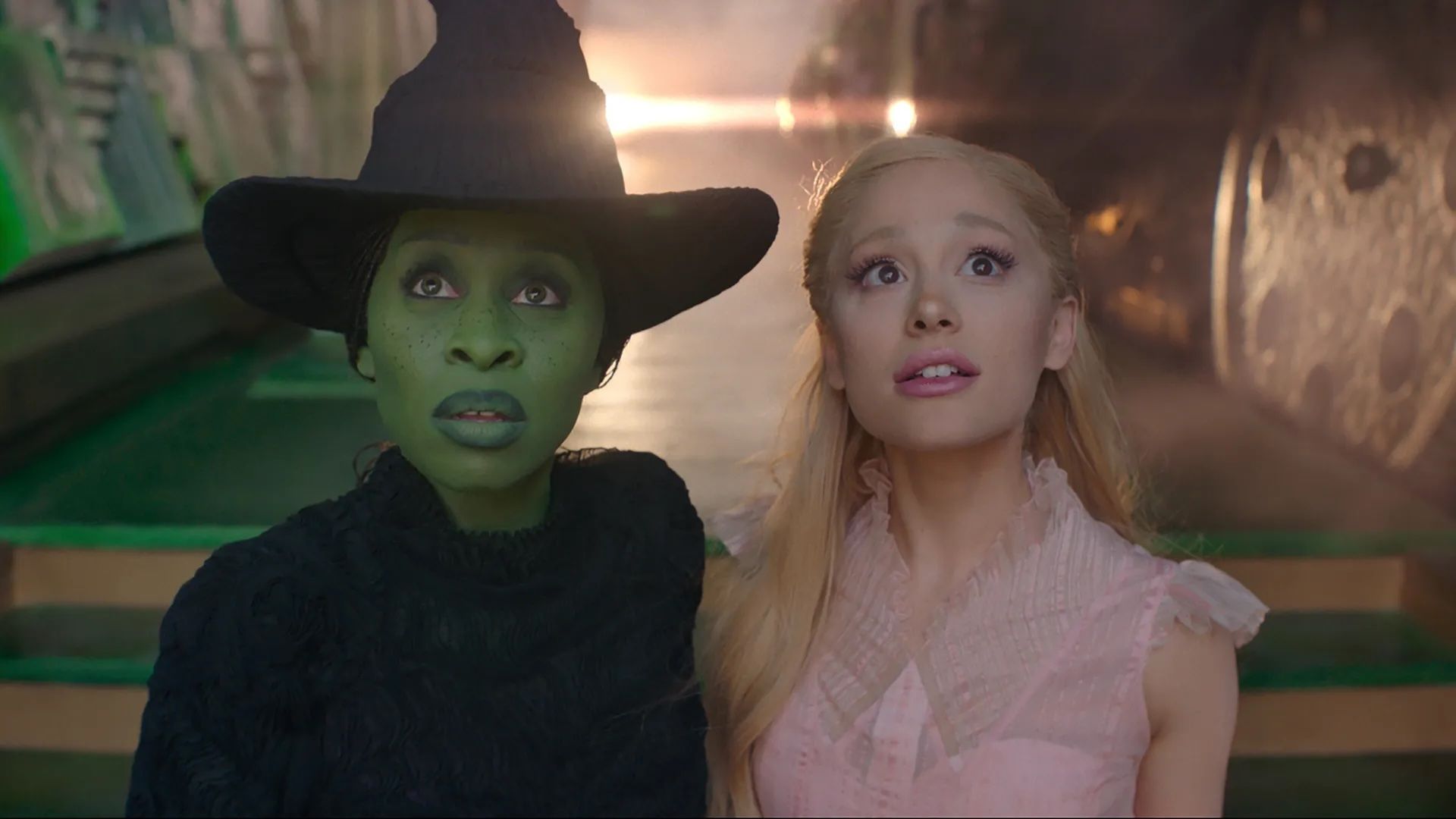 Cynthia Erivo as Elphaba and Ariana Grande as Glinda in "Wicked." Photo: Universal Pictures