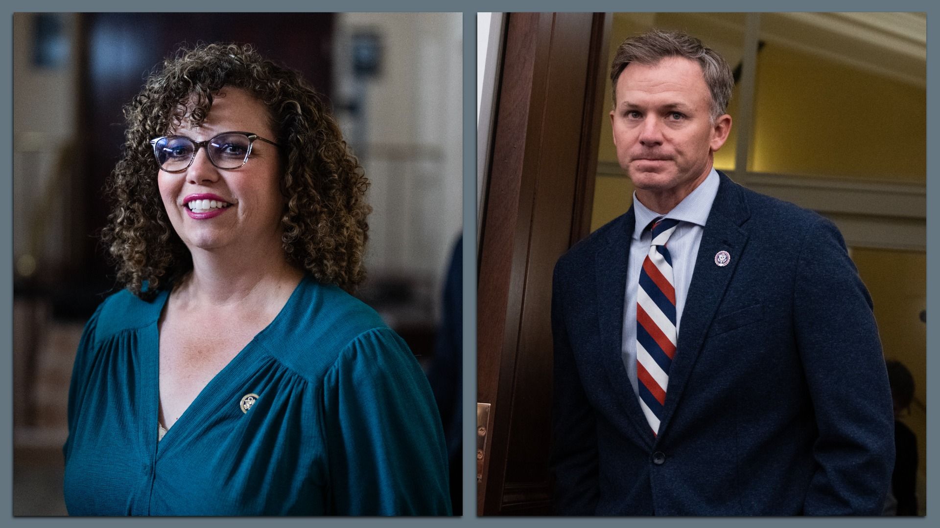U.S. Reps. Celeste Maloy and Blake Moore, in side-by-side photos