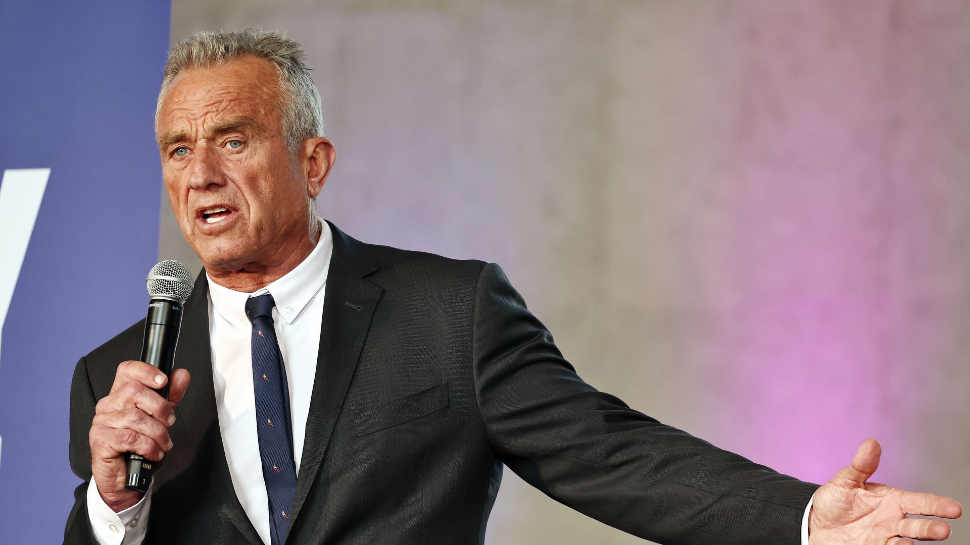 Independent presidential candidate Robert F. Kennedy Jr. speaks at a Cesar Chavez Day event at Union Station on March 30, 2024 in Los Angeles, California. 