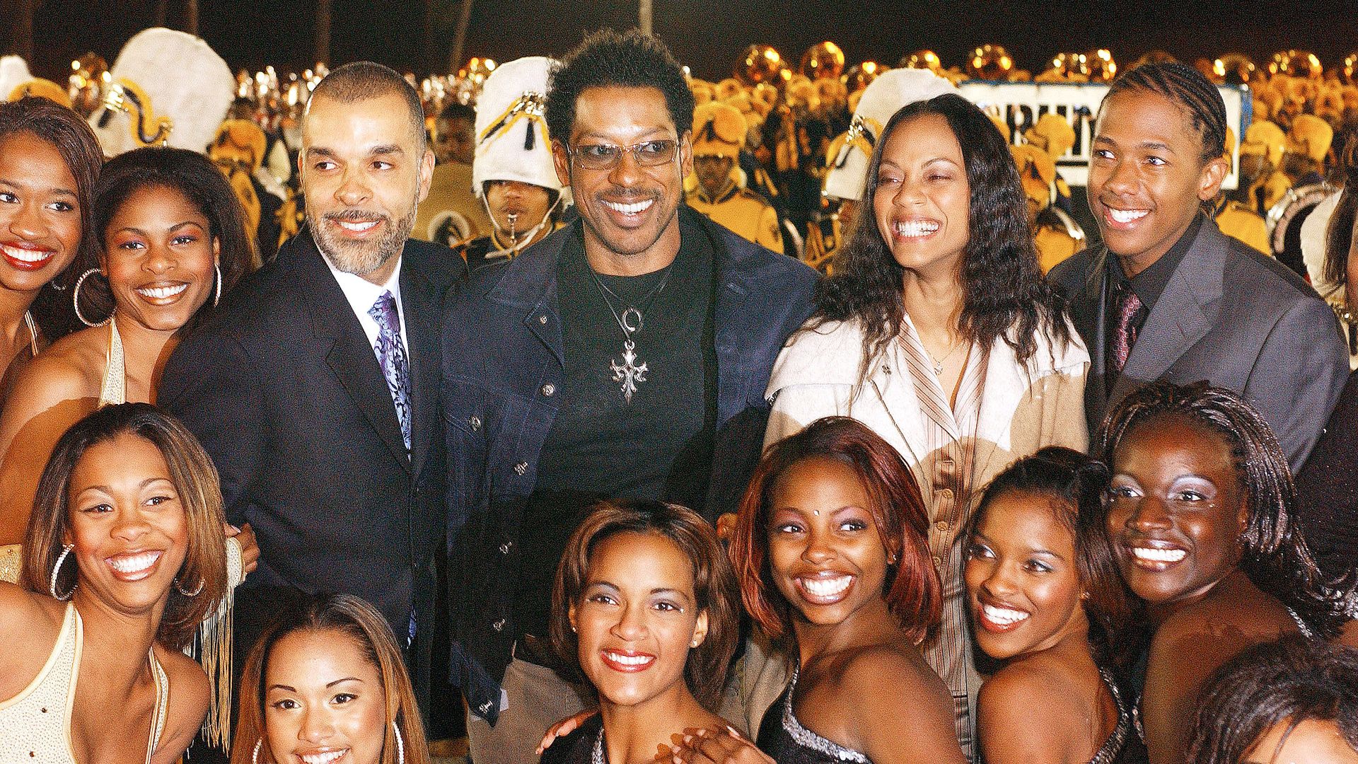 A photo of the cast of Drumline at the film's Atlanta premiere