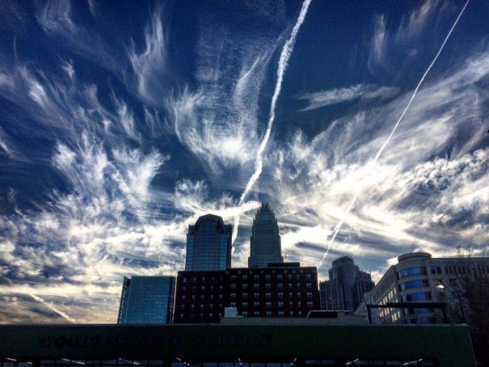uptown skyline with clouds