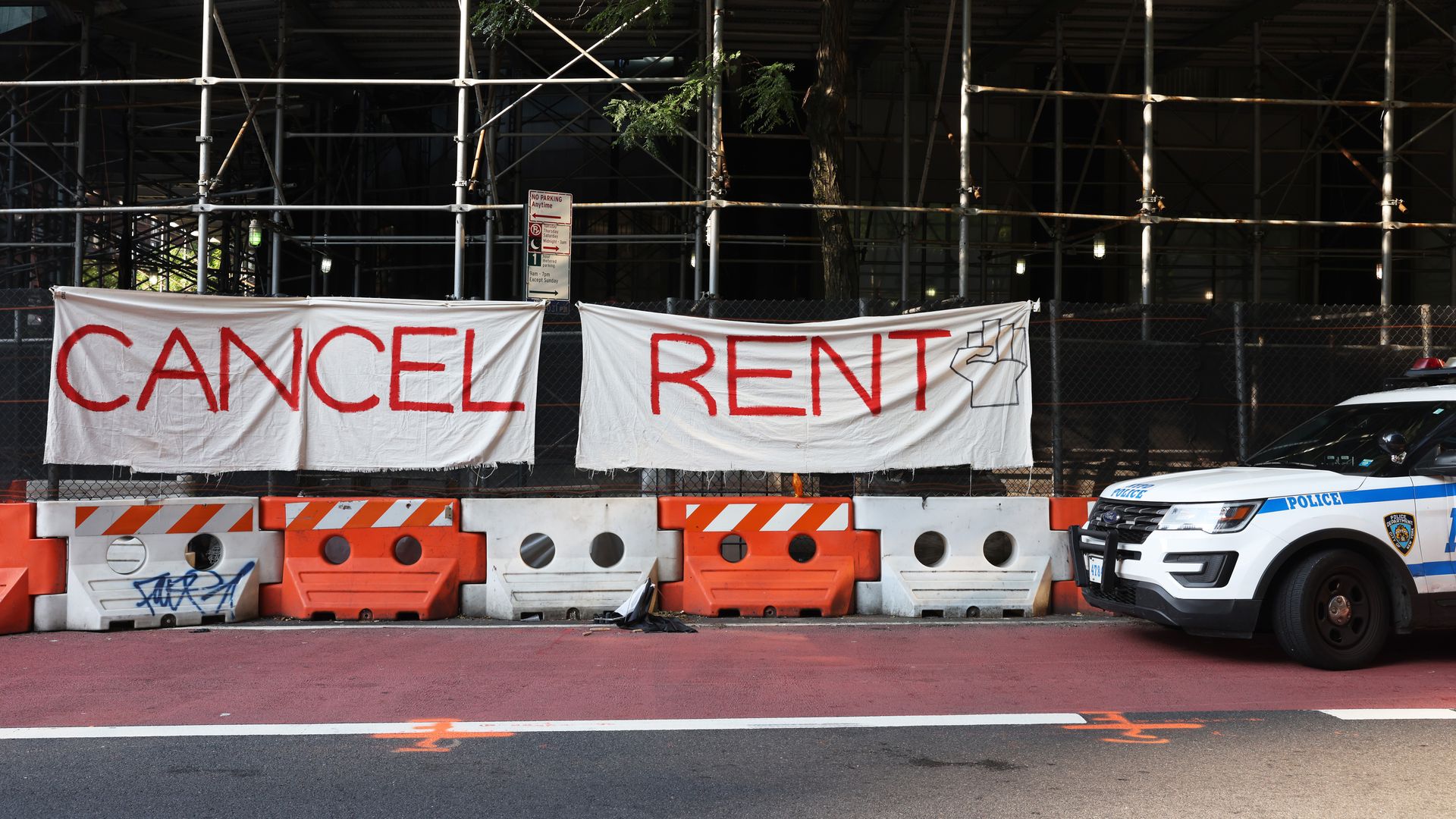 Cancel rent sign in NYC