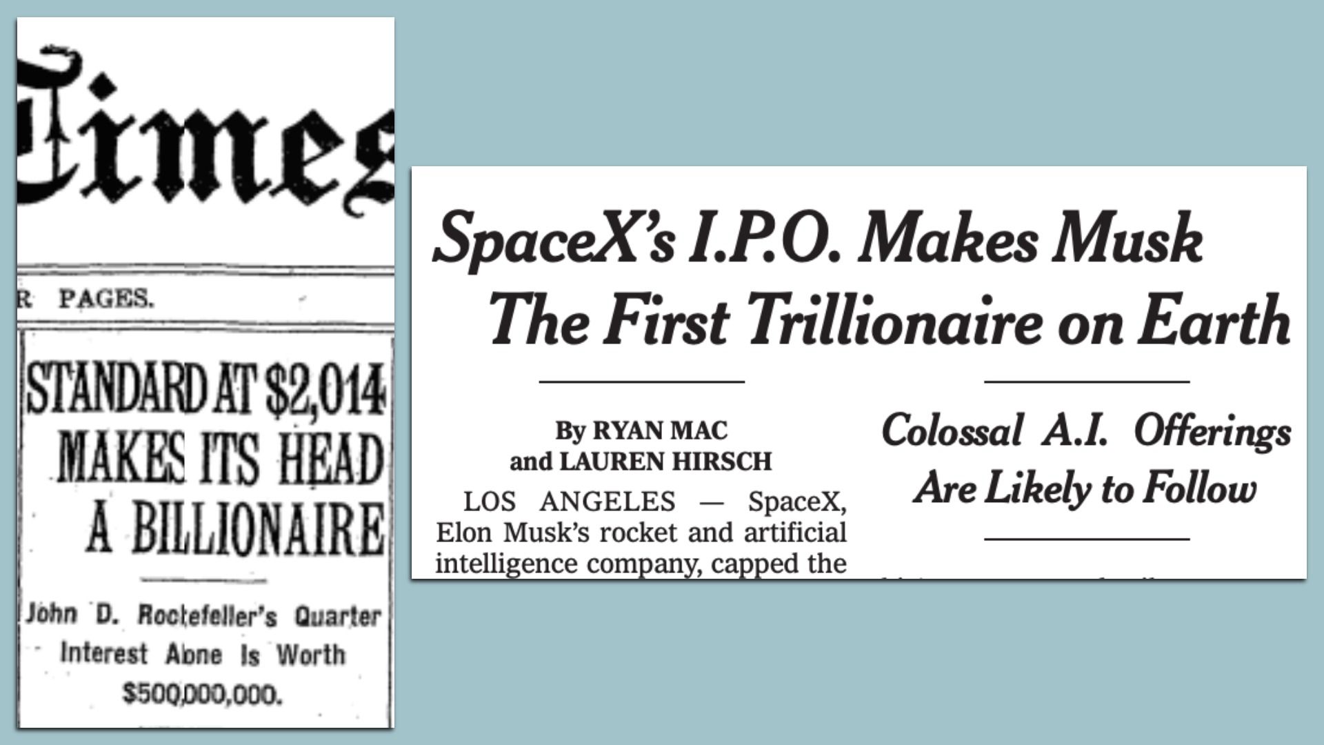 Headlines: The New York Times, Sept. 29, 1916 and this morning.