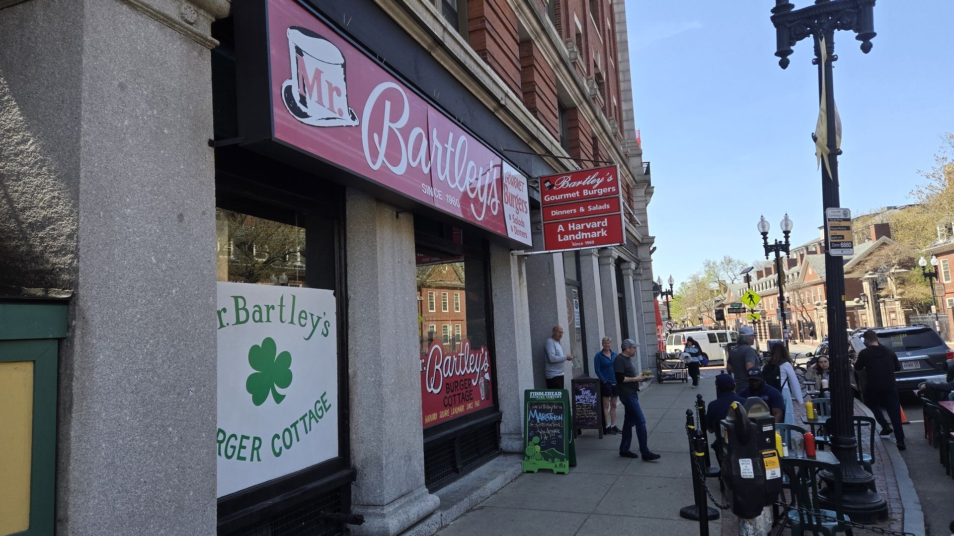 A harvard square burger joint