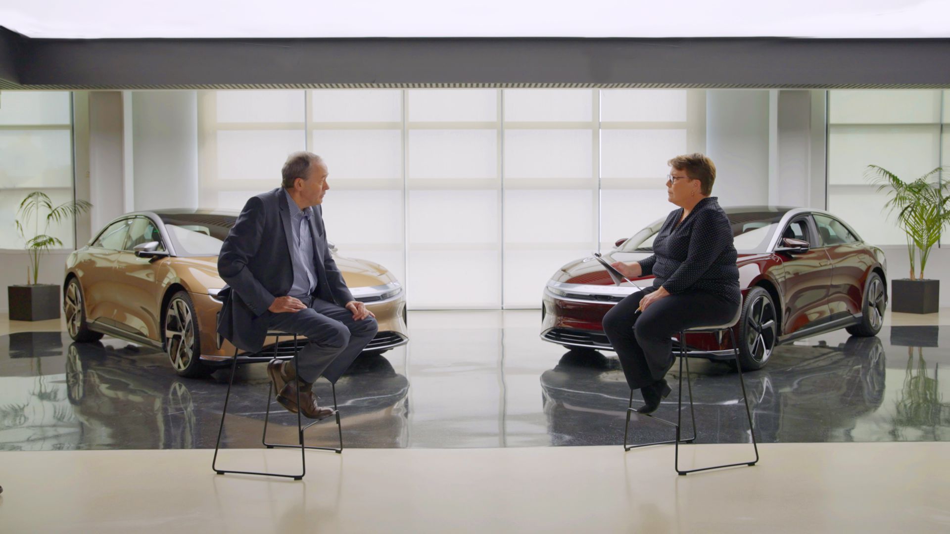 Lucid Motors CEO Peter Rawlinson speaks with Axios transportation correspondent Joann Muller on "Axios on HBO."