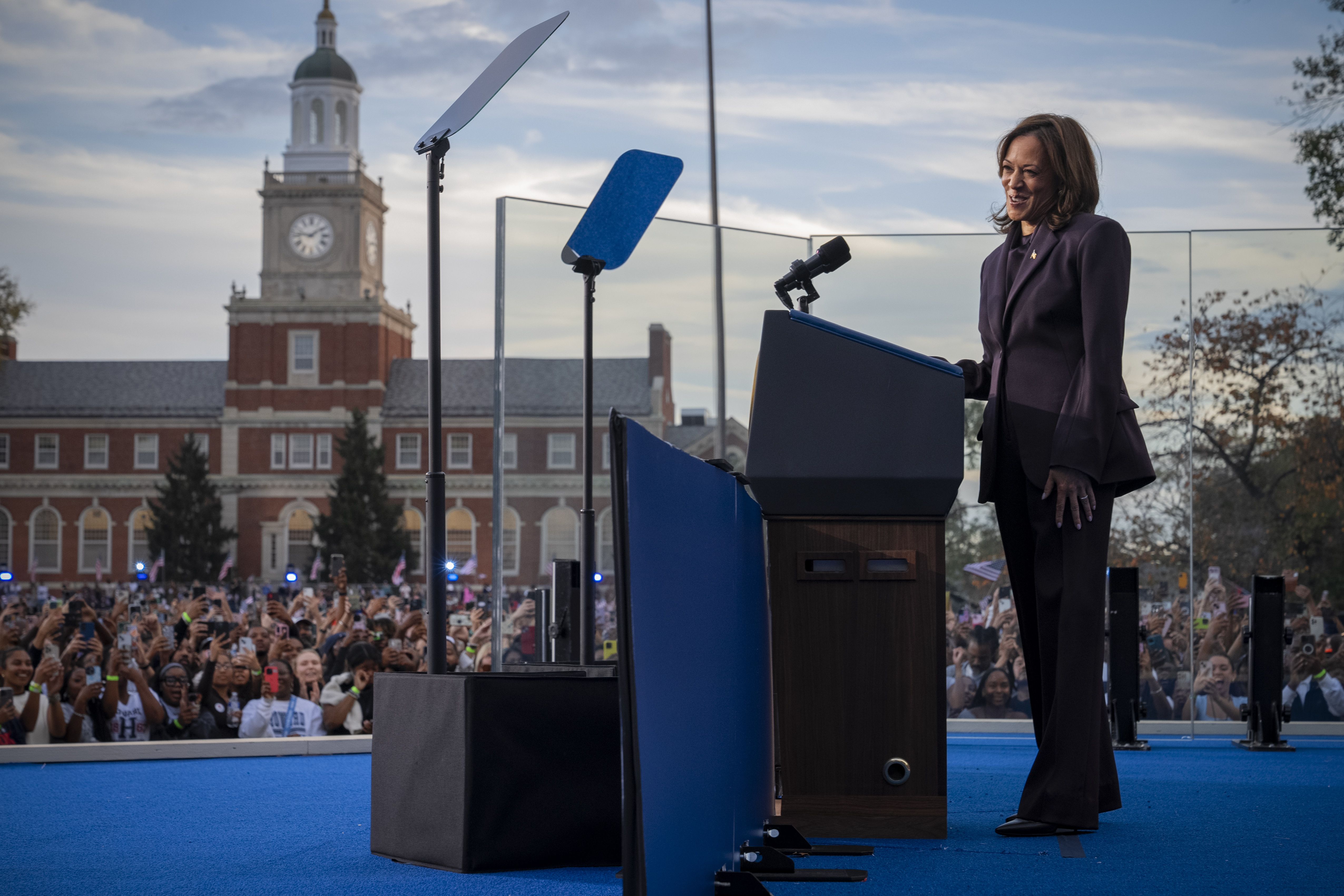 Vice President Harris delivers her concession speech at Howard University on Wednesday.
