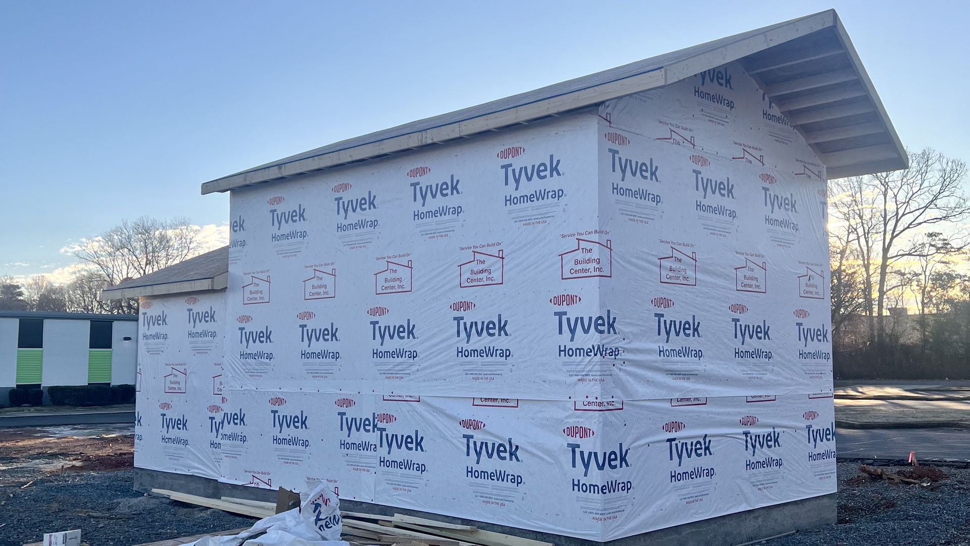 Small building under construction