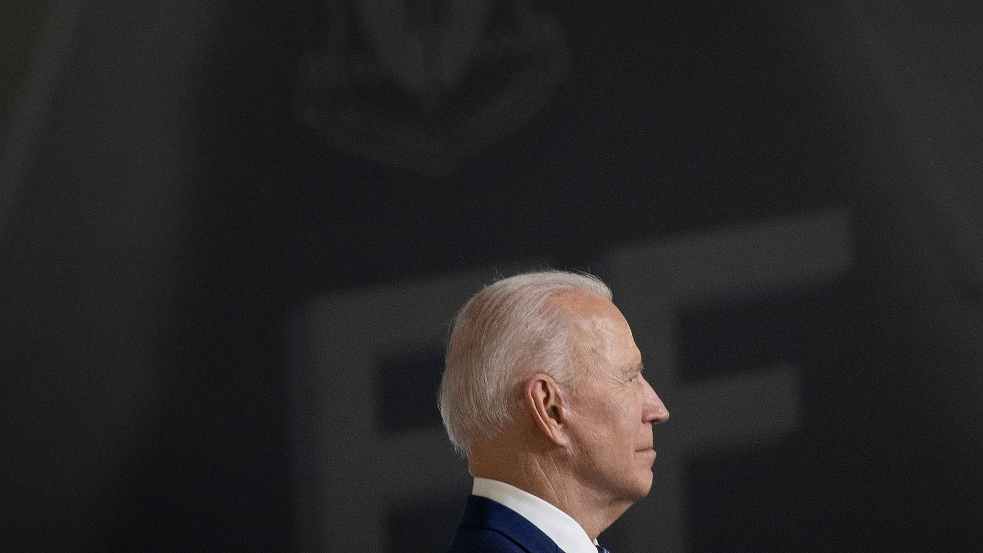 Photo of Biden's head from the side angle