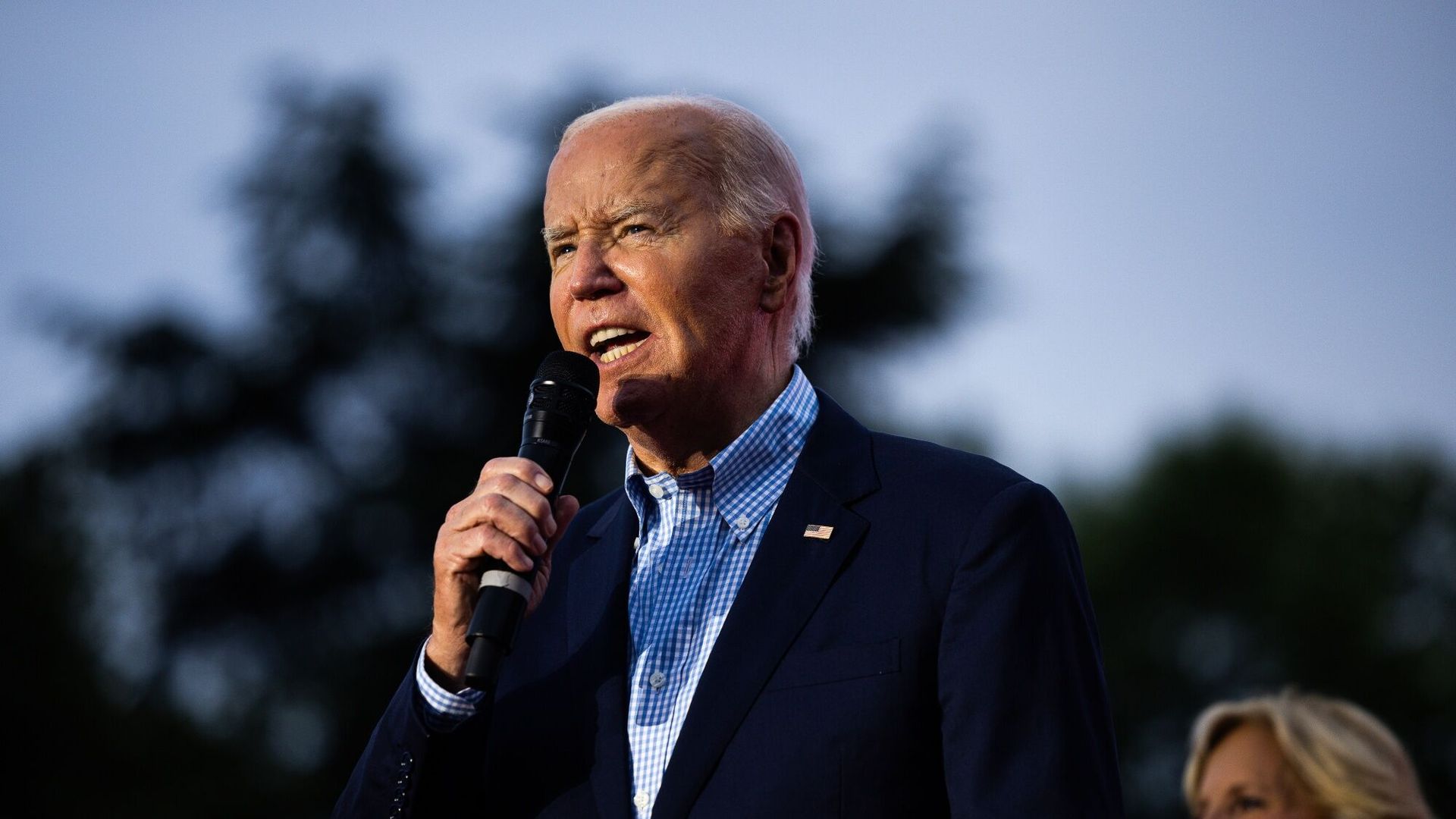 US President Joe Biden speaks during a Fourth of July celebration on the South Lawn of the White House in Washington, DC, US, on Thursday, July 4, 2024.