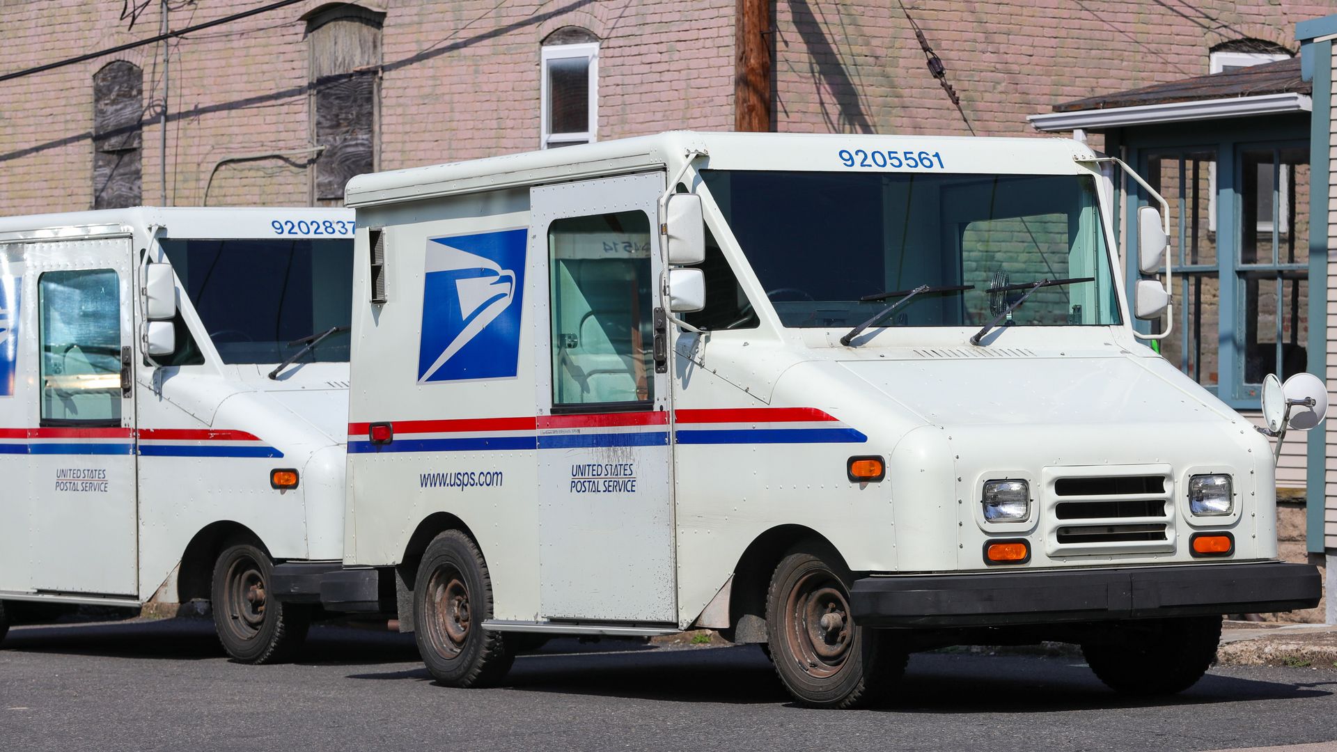 USPS trucks