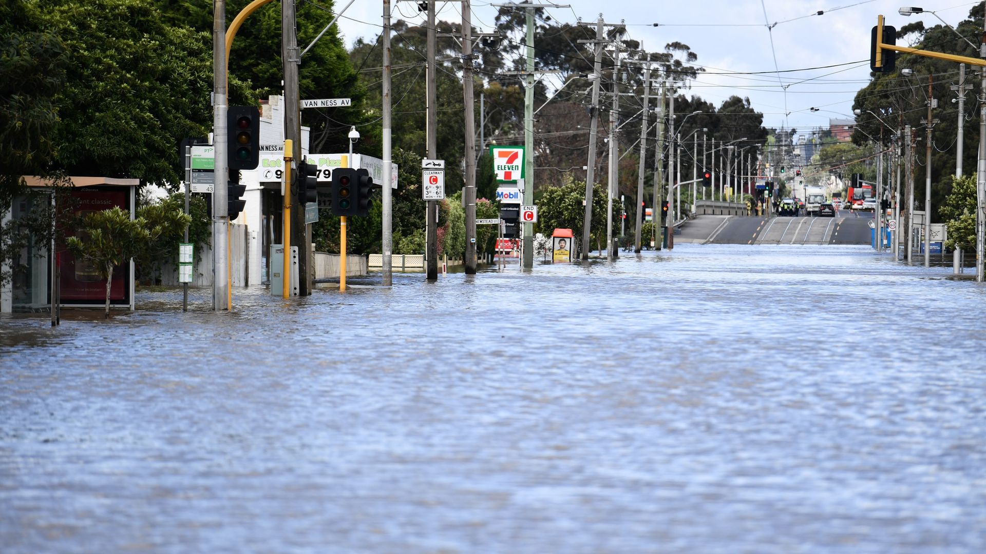 Photo taken on Oct. 14, 2022 shows a flooded area in Victoria, Australia.