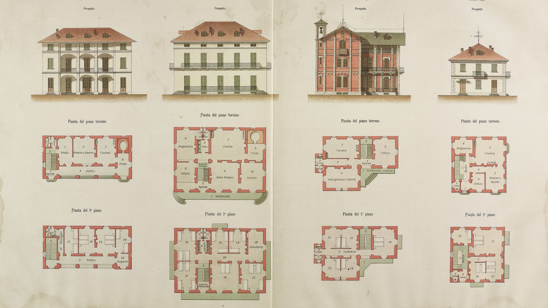Levels of a house depicted in plans